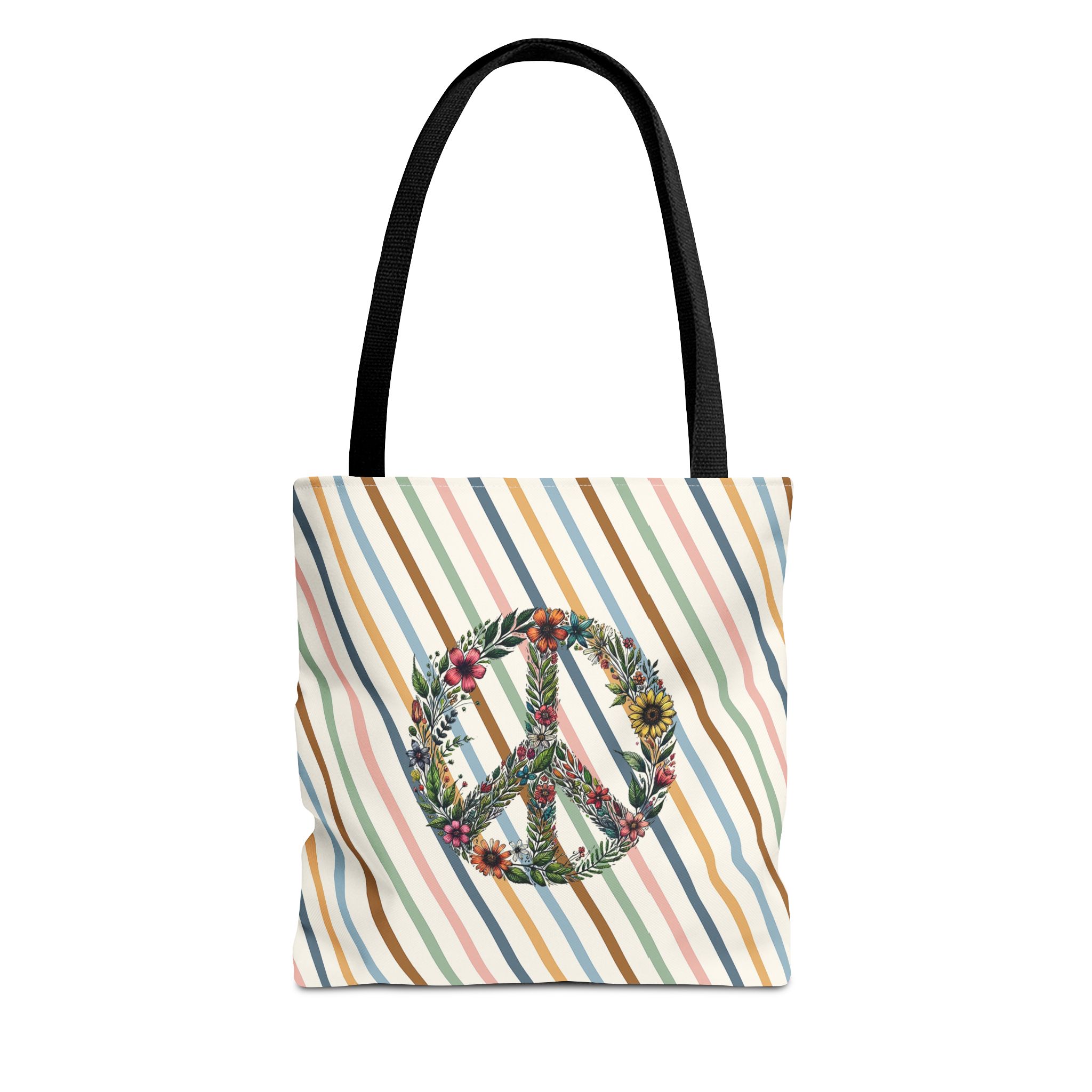 Peace and Love tote bag positive vibes and dreamy vintage look