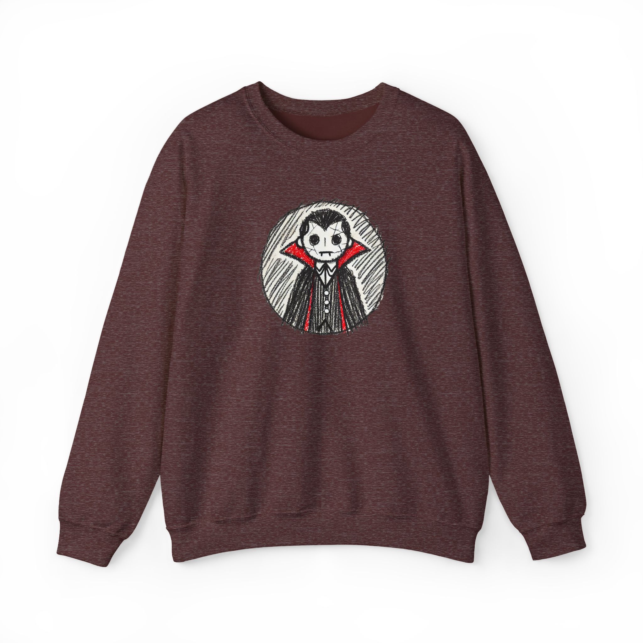 Dracula sweatshirt – Vampire sweatshirt – Gothic sweater vampire print - Image 8