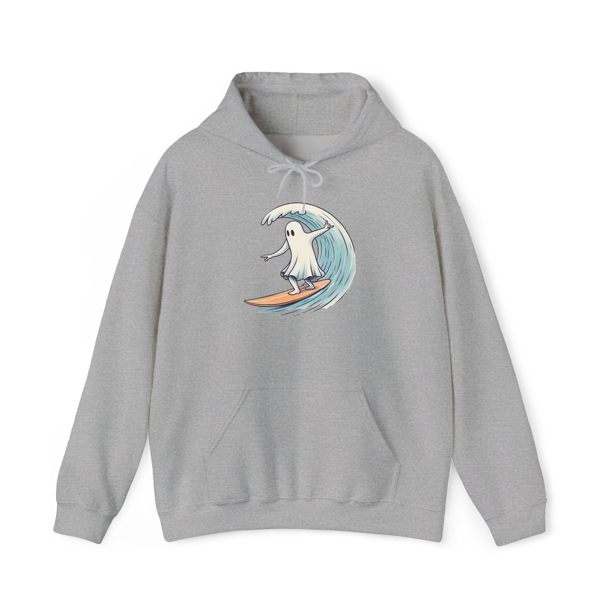 Surf Ghost Hoodie – Beach sweatshirt – Boho Ghost Hoodie surf print ghost - Image 12