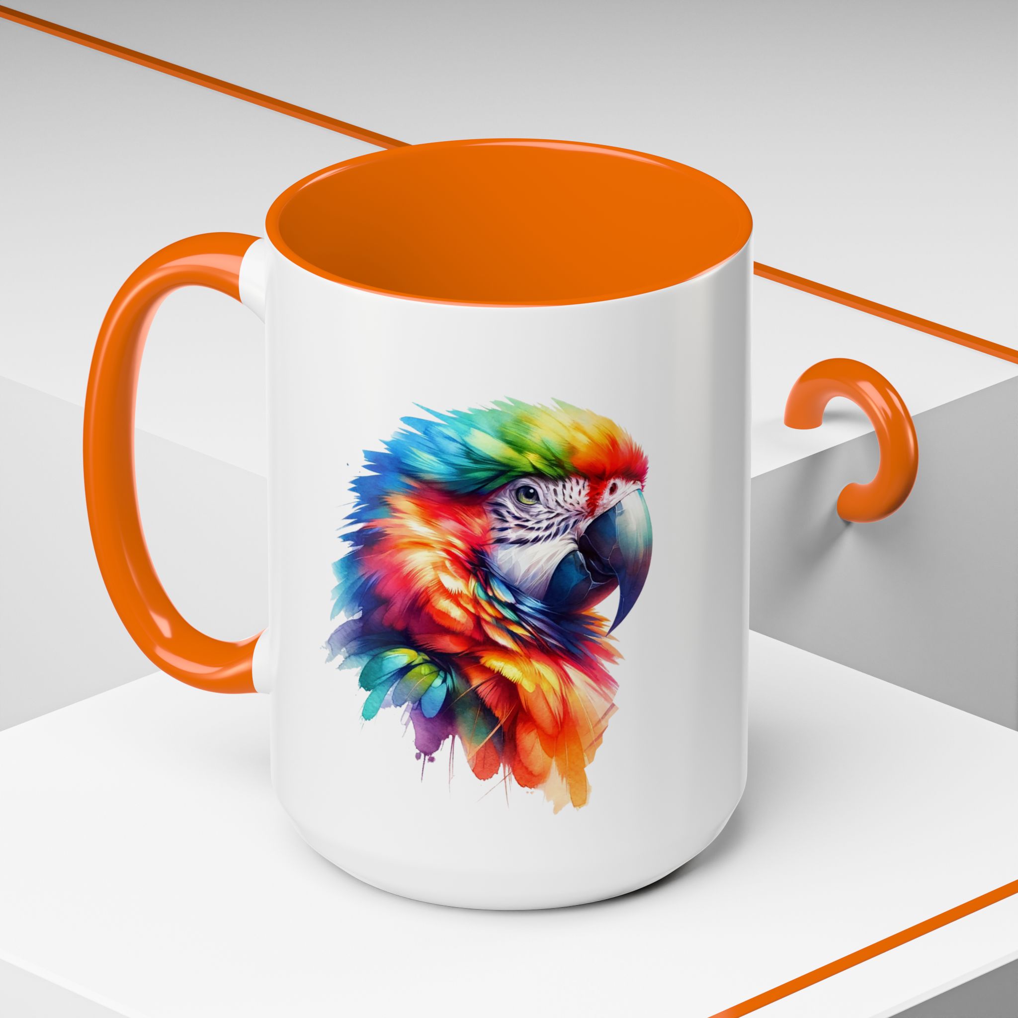Parrot Mug vivid colors bird lover Cup parrot print cool print nature lover accessory stylish print - Imagen 56