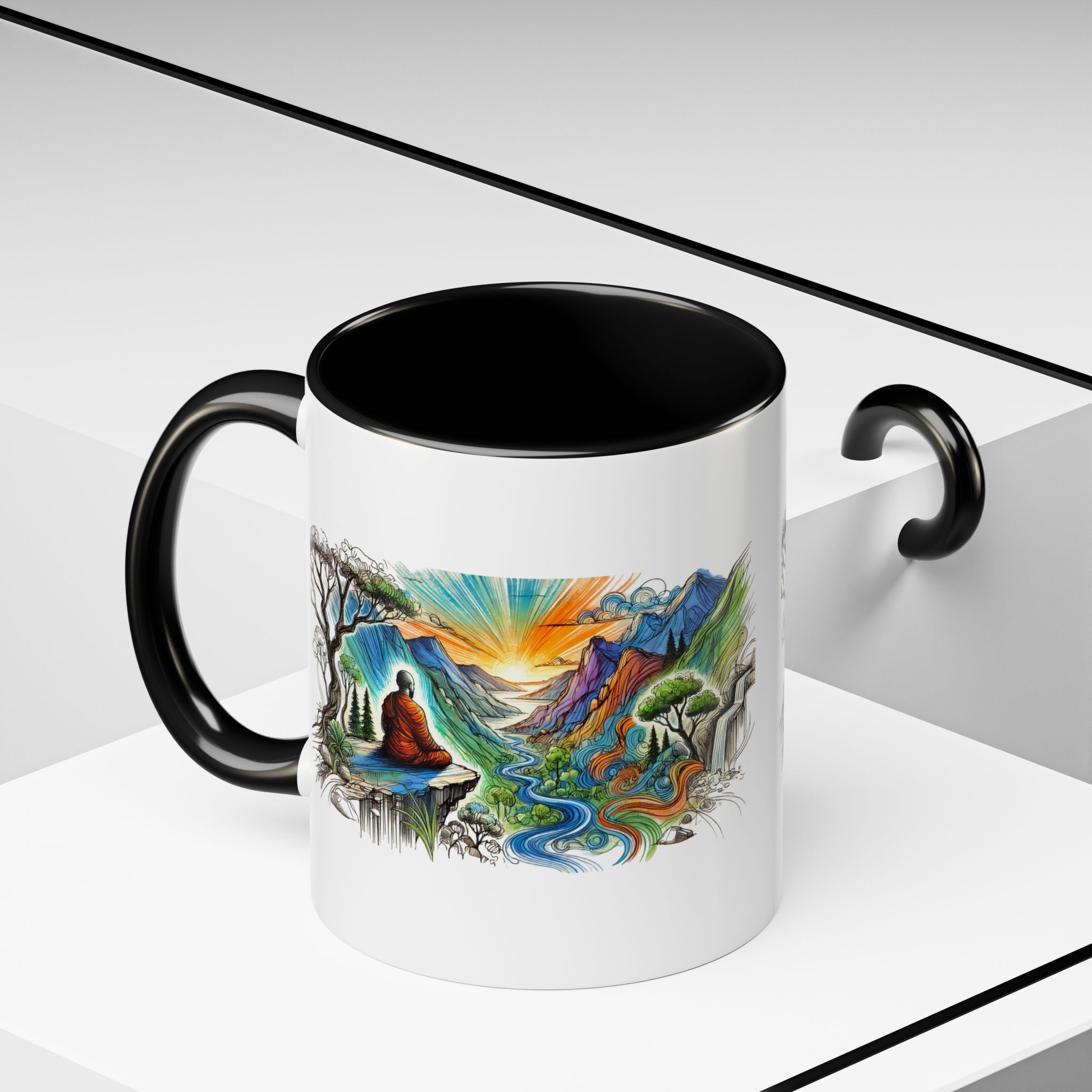 Unique mug Free spirit Tea Cup buddhism accessory Meditation Mug vintage mug yoga gift for her buddha design - Image 8