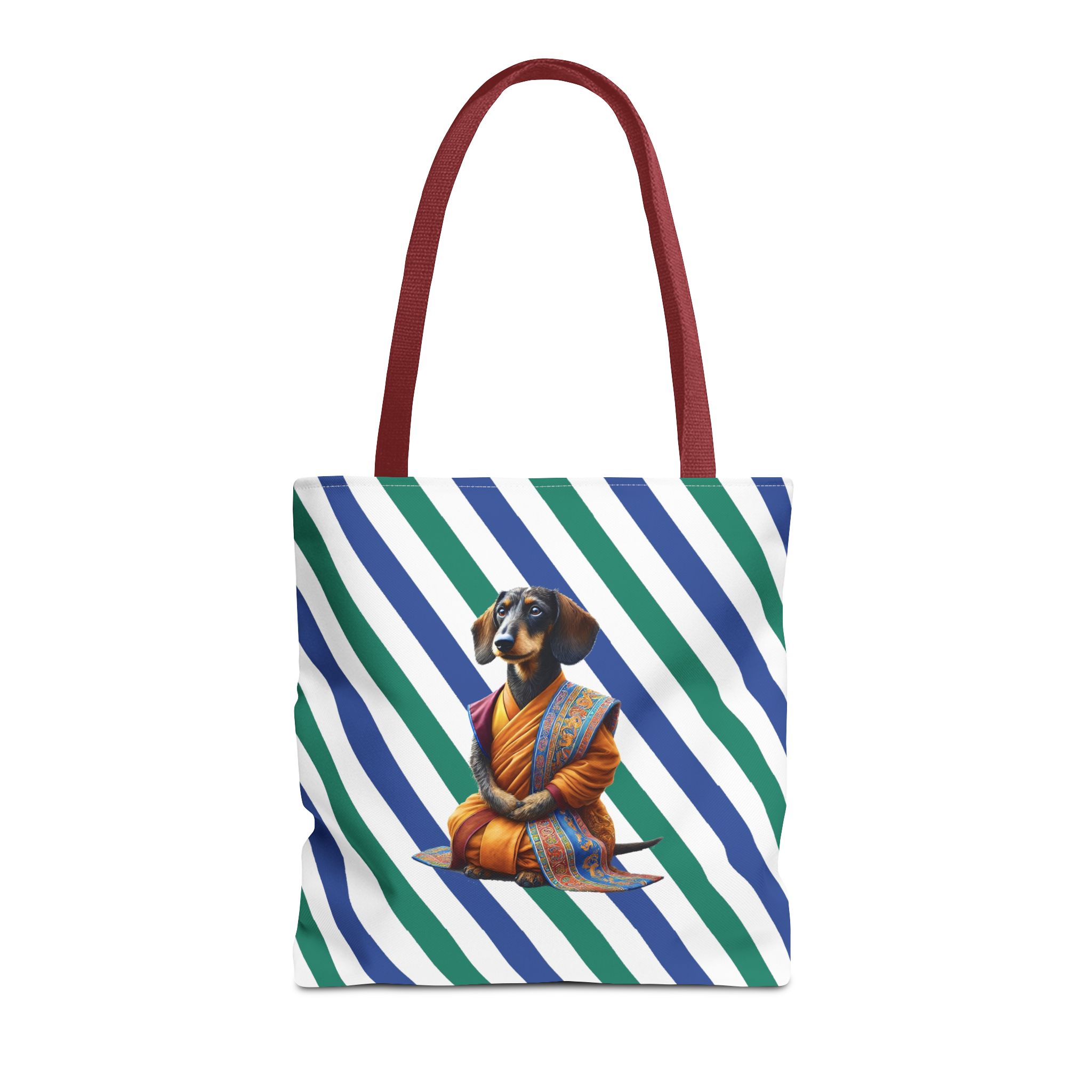 Meditation canvas tote bag Dog cute tote bag mindfulness design Dog funny gift colourful shoulder bag puppy purse - Image 9