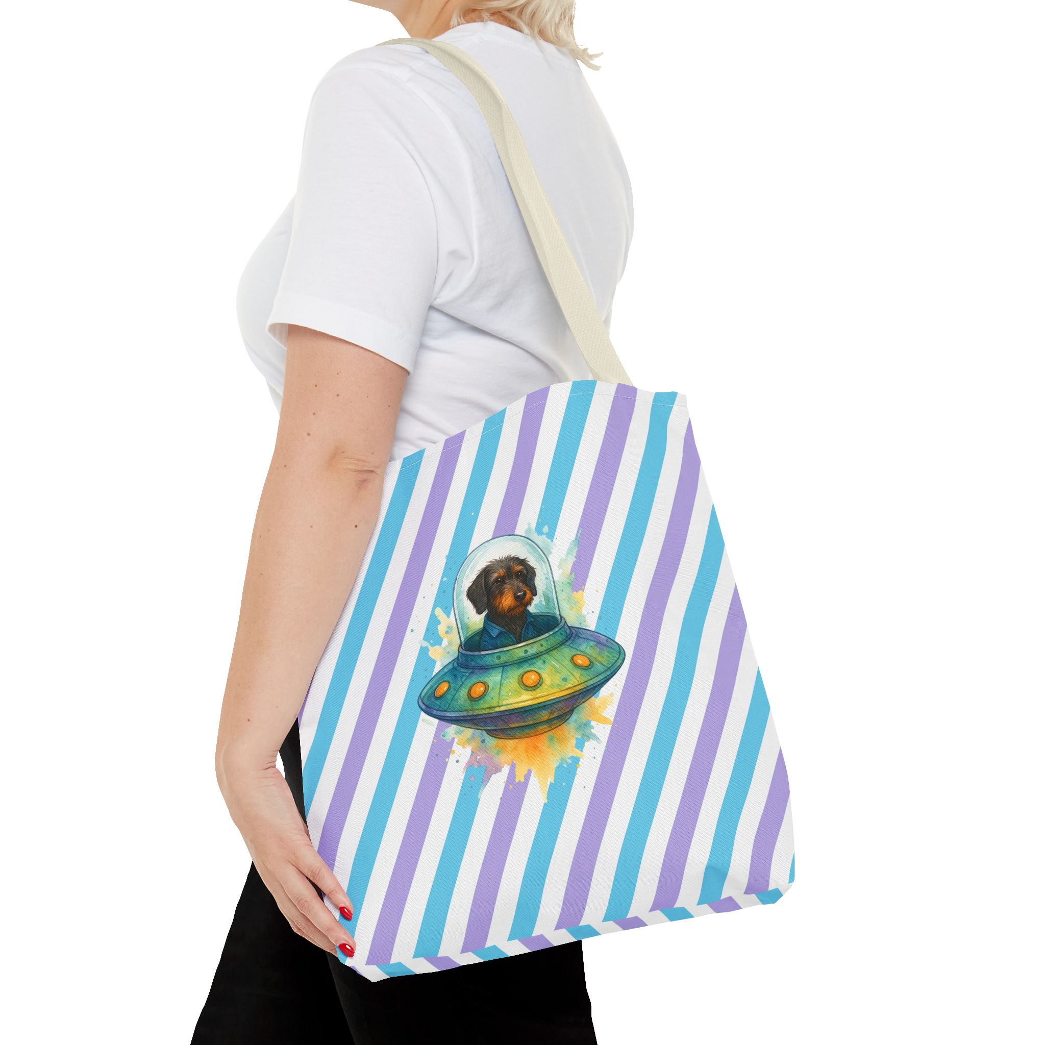 Dog Canvas Tote bag funny outerspace Bag astronaut pet lover cool gift clothing shoulder bag purse retro Handbag unique - Image 22