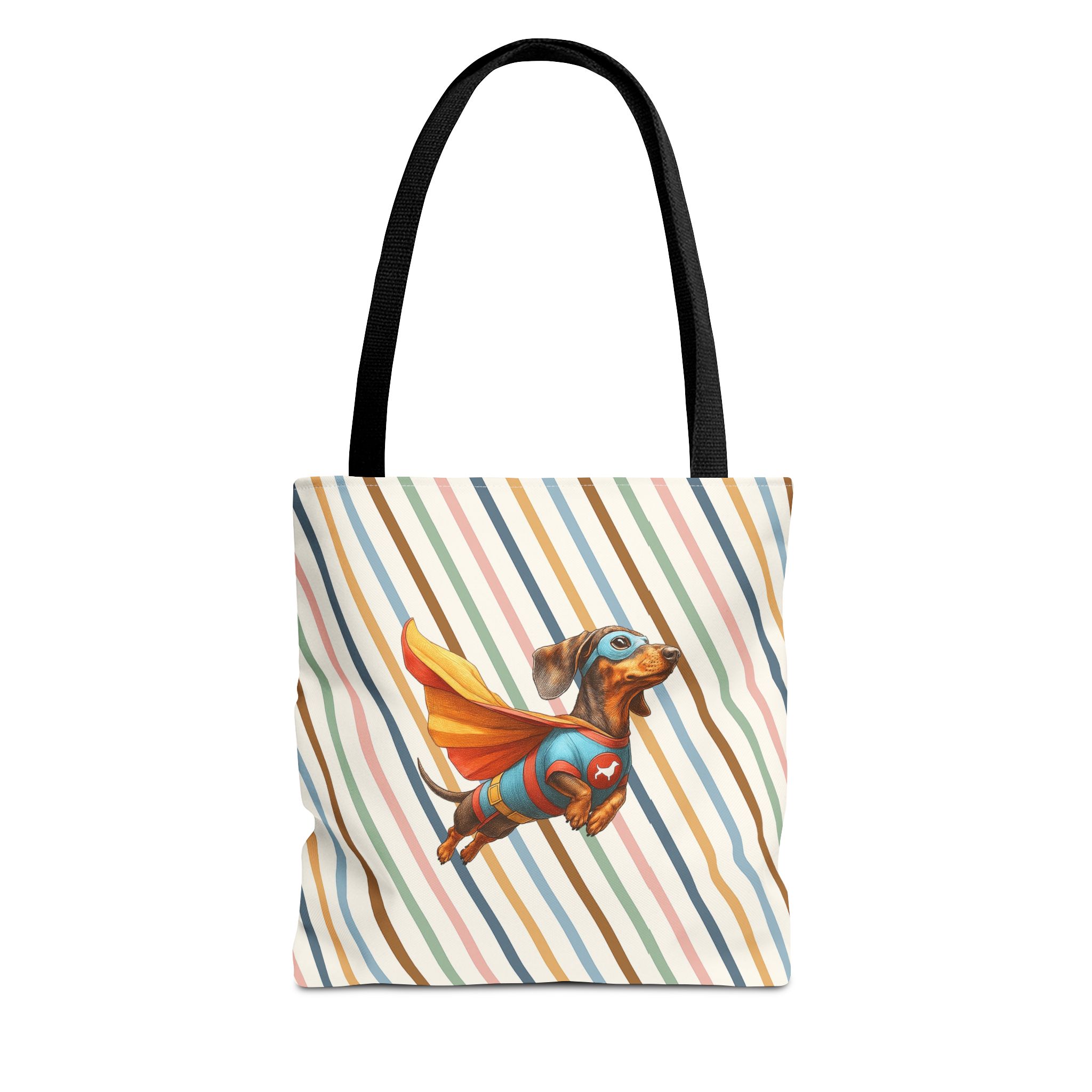 Funny canva tote bag Superhero cute tote bag dachshund super hero shoulder bag fantasy gift dog purse