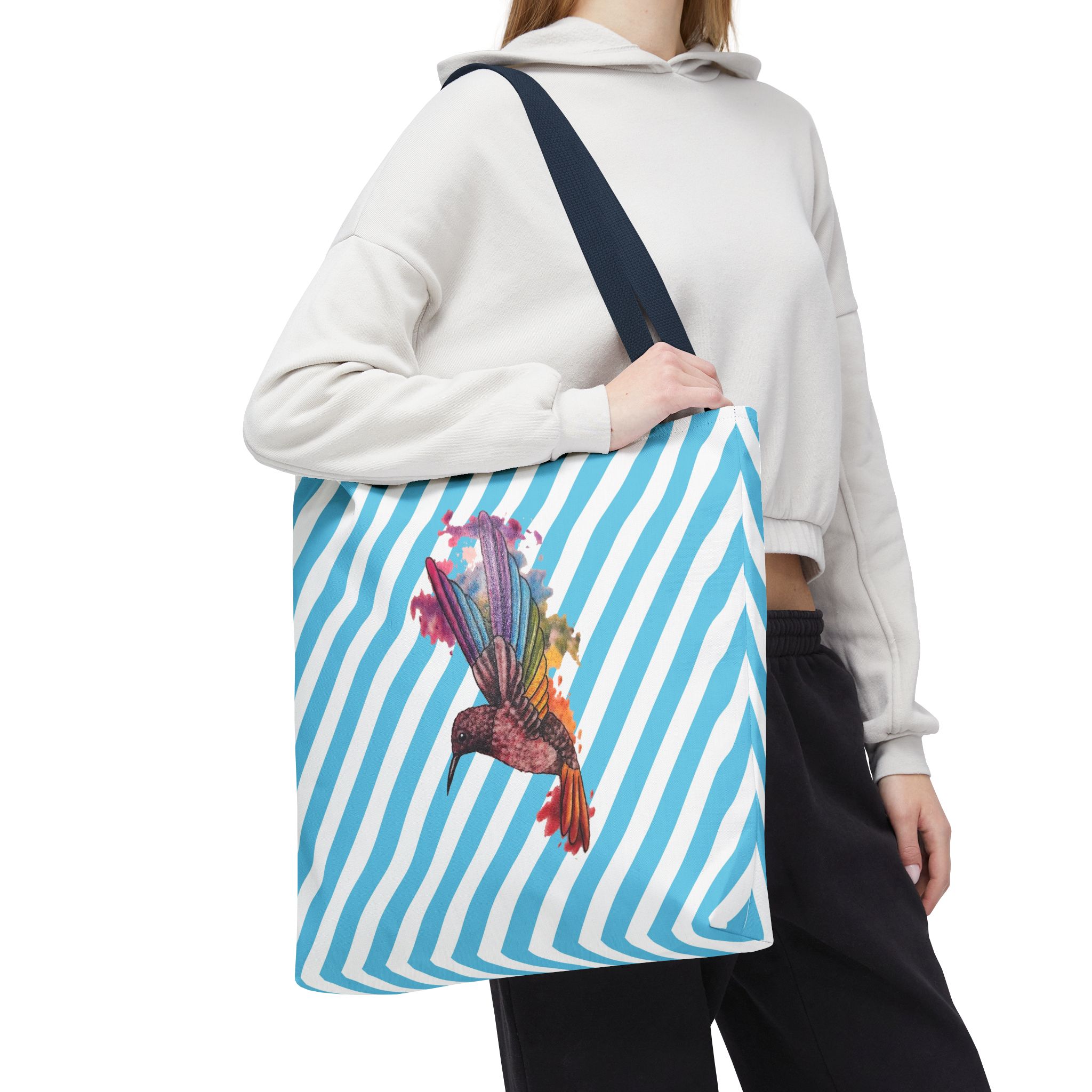Canvas tote bag Surrealist shoulder bag hummingbird Unique Fantasy cute tote bag by Real Artist for Creative Souls - Image 30