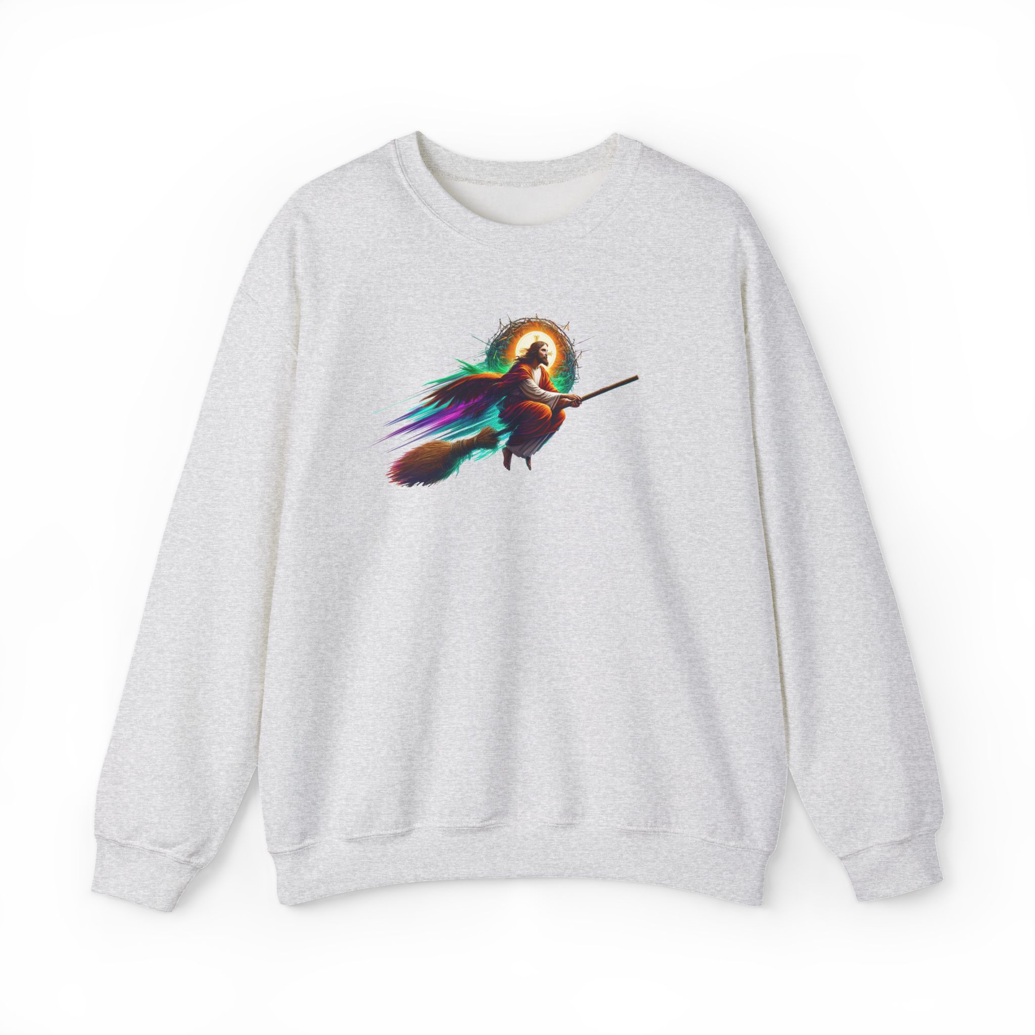 Virgin Mary sweatshirt – Ironic sweater – Sarcastic catholic print gothic funny - Image 5