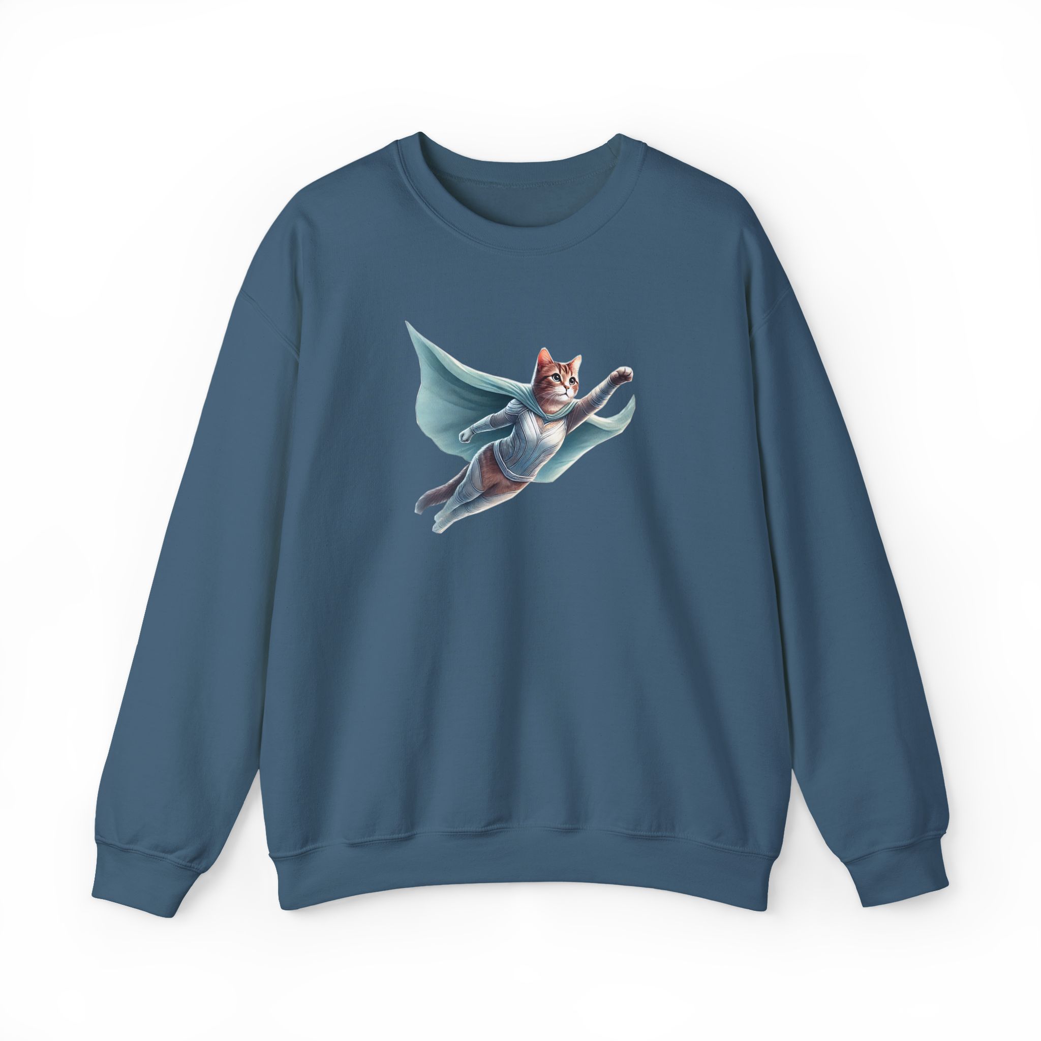 Superhero Cat sweatshirt – Cat Hero – Fantasy Cat sweatshirt hero print - Image 24