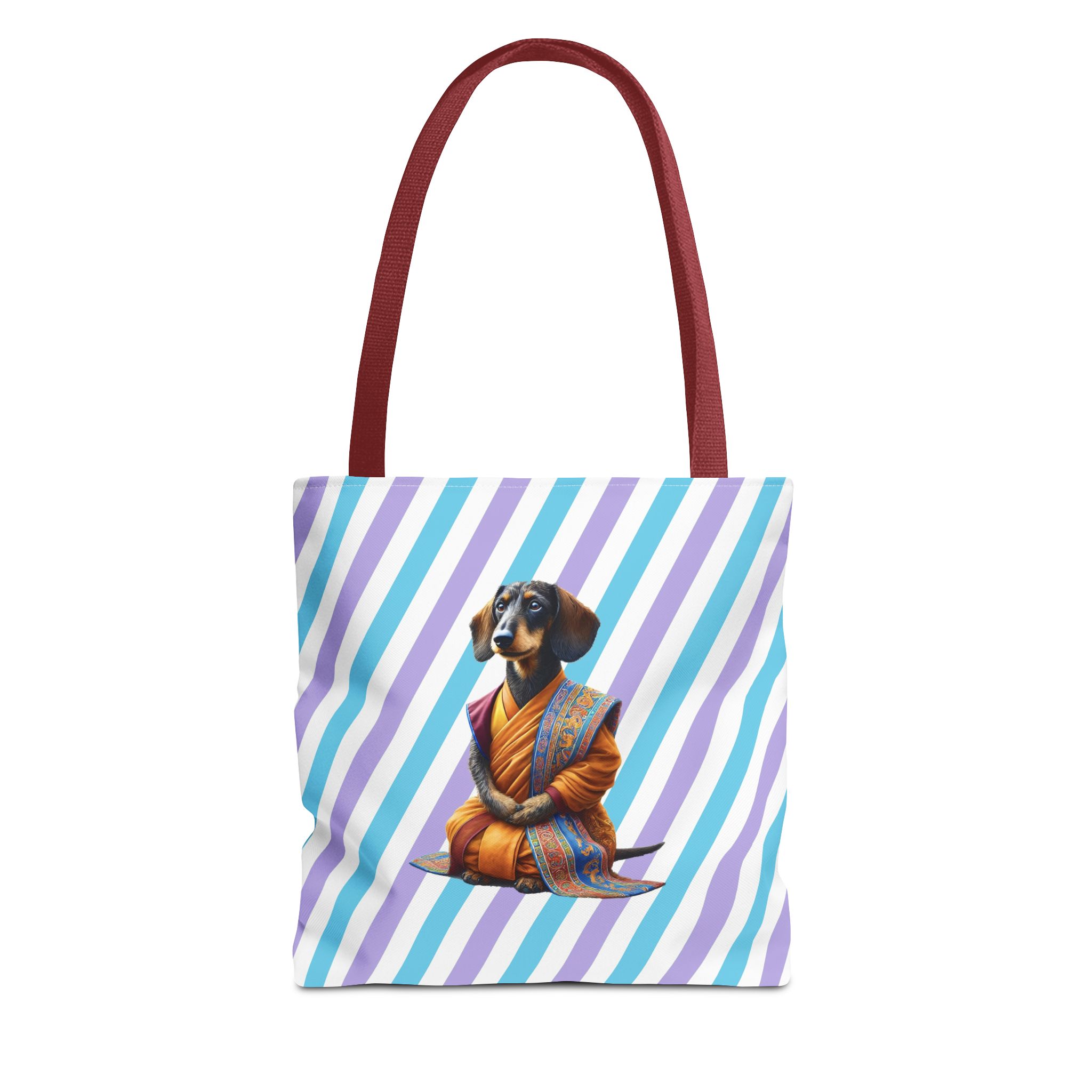 Meditation canvas tote bag Dog cute tote bag mindfulness design Dog funny gift colourful shoulder bag puppy purse - Image 7