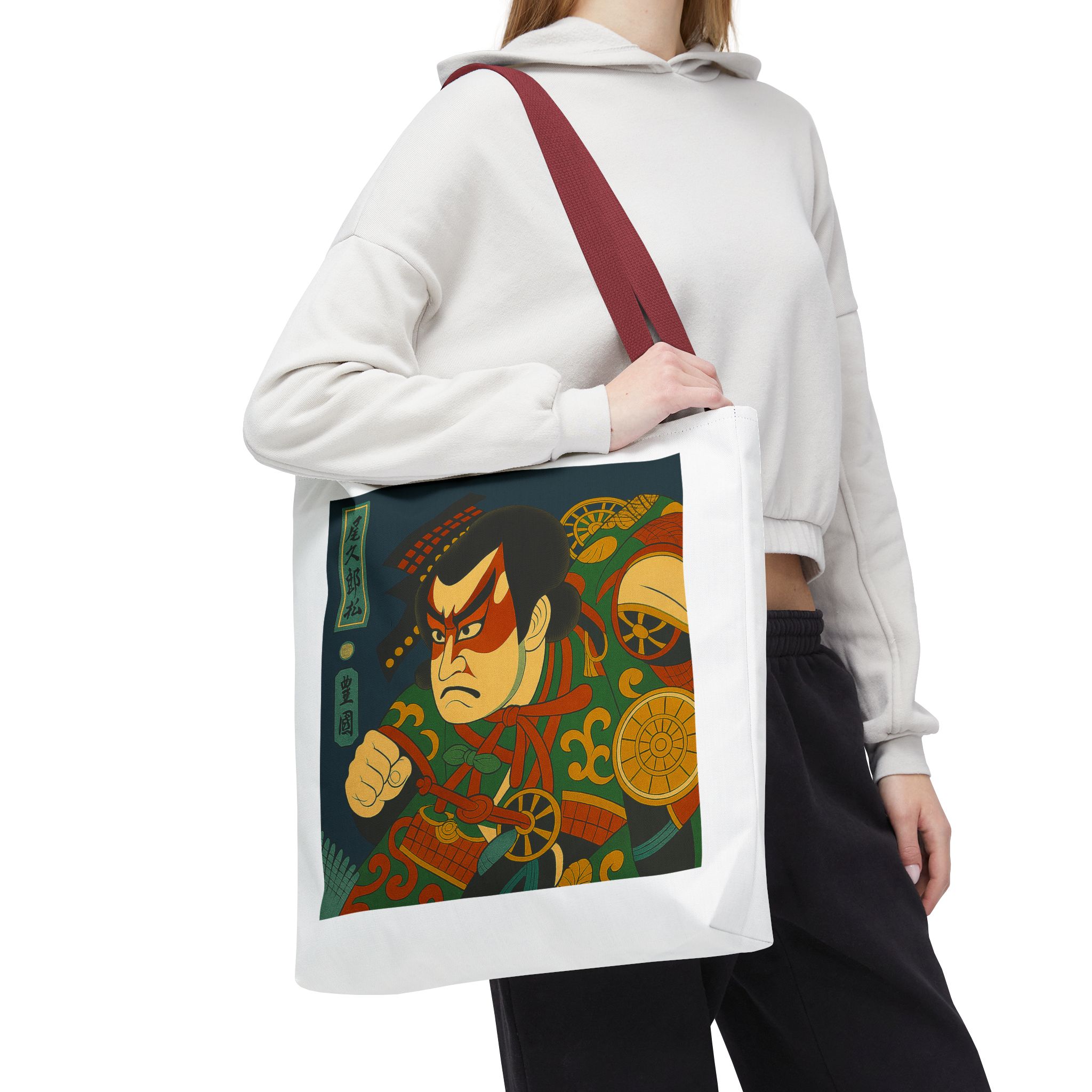 Vintage Japanese art tote bag canvas bag inspired by Japan and ukiyo – Image 12