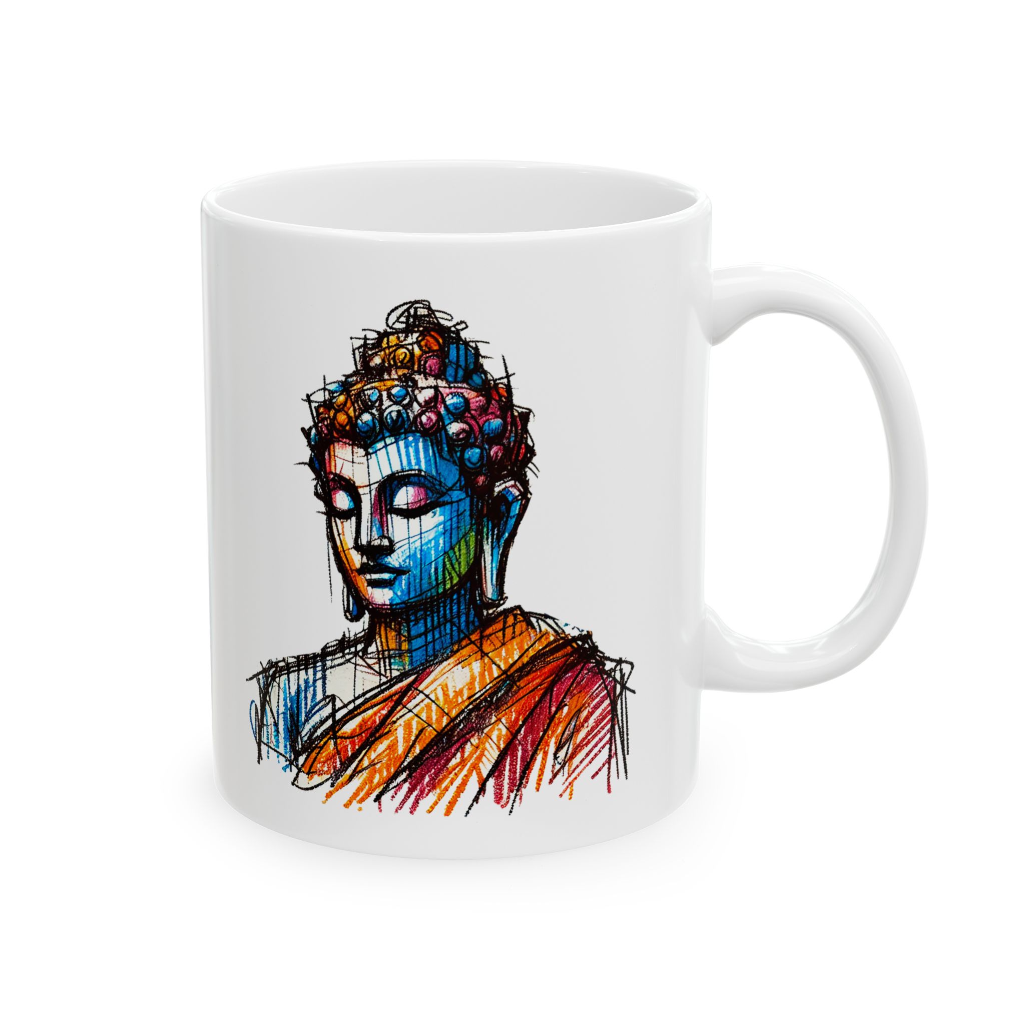 Buddha coffee Mug Yoga lover cool gift for her tea Cup buddhism meditation accessory get for her mindfulness design