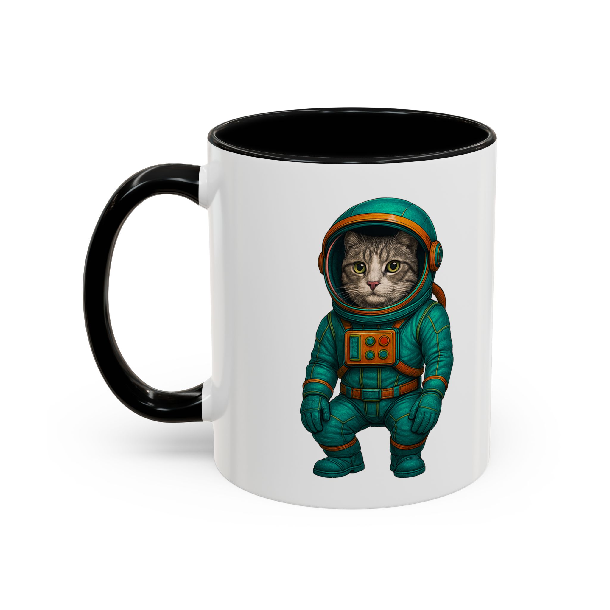 Coffee Mug funny Cat lover boho Mug Cat astronaut tea cup pet unique accessory kitten gift for her - Imagen 6