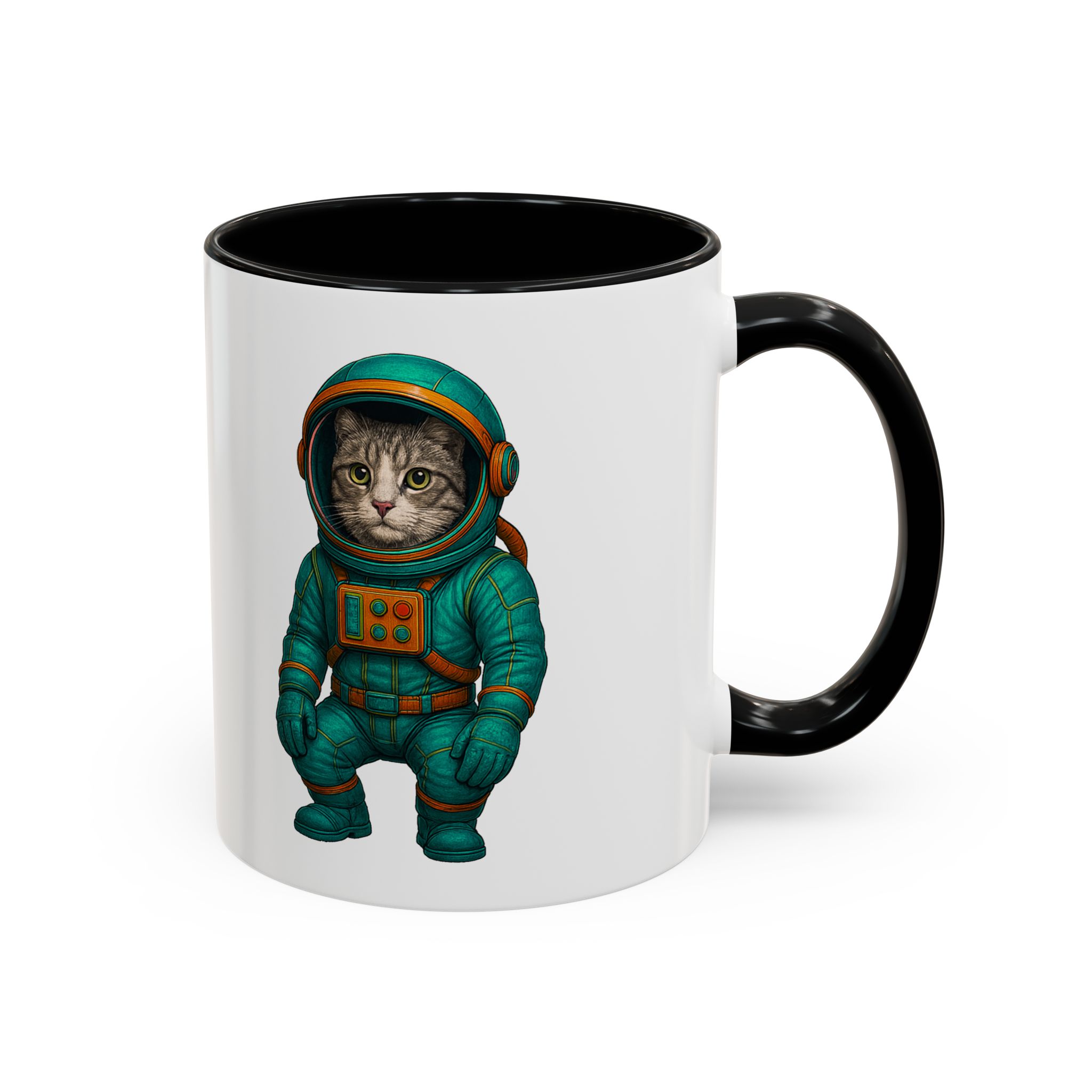 Coffee Mug funny Cat lover boho Mug Cat astronaut tea cup pet unique accessory kitten gift for her - Imagen 5