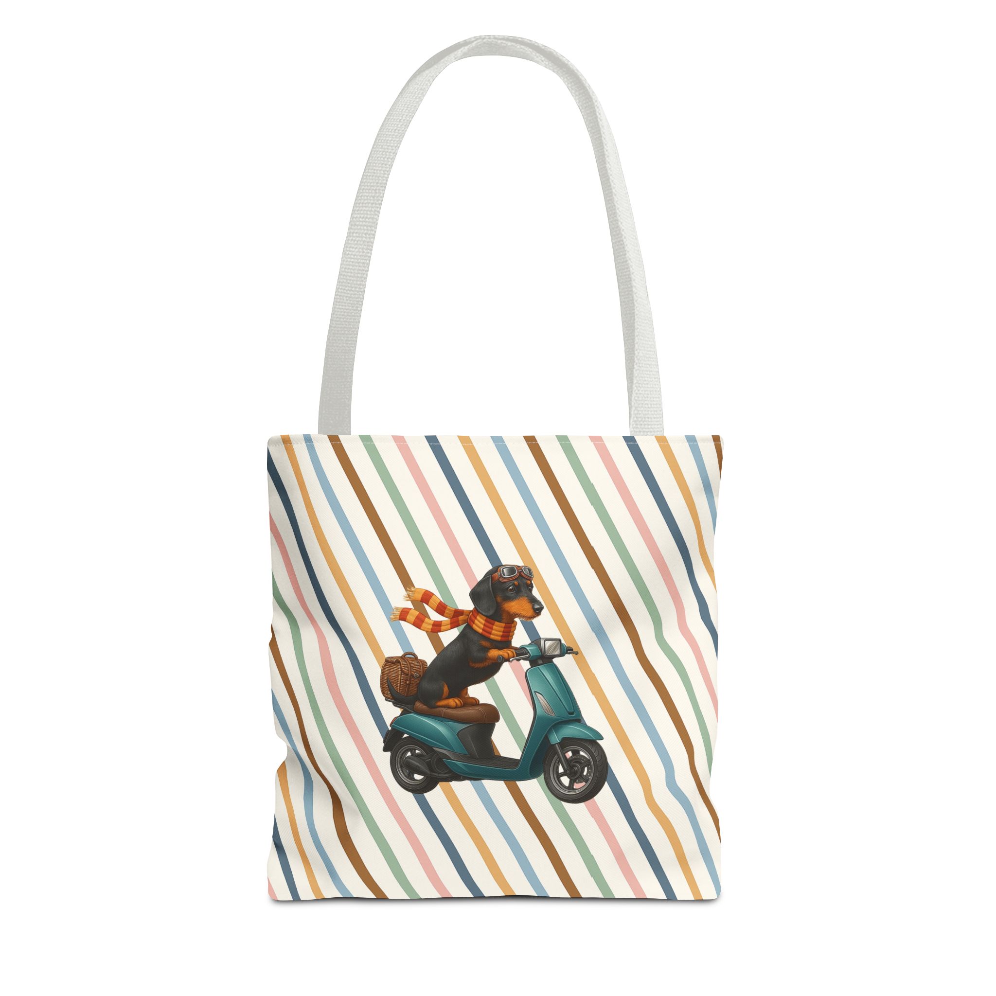 Dachshund canvas tote bag scooter funny shoulder bag dog cute tote bag cool gift for her pet lover purse puppy print cool handbag - Image 13