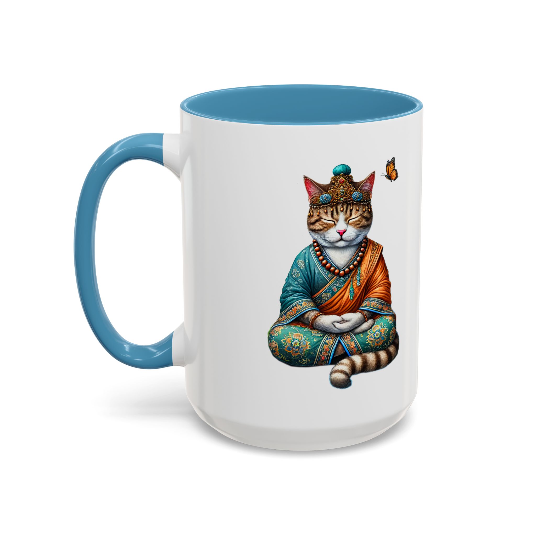 Coffee Mug meditation unique Mug cat lover tea cup yoga gift for her mindfulness accessory pet design – Image 38