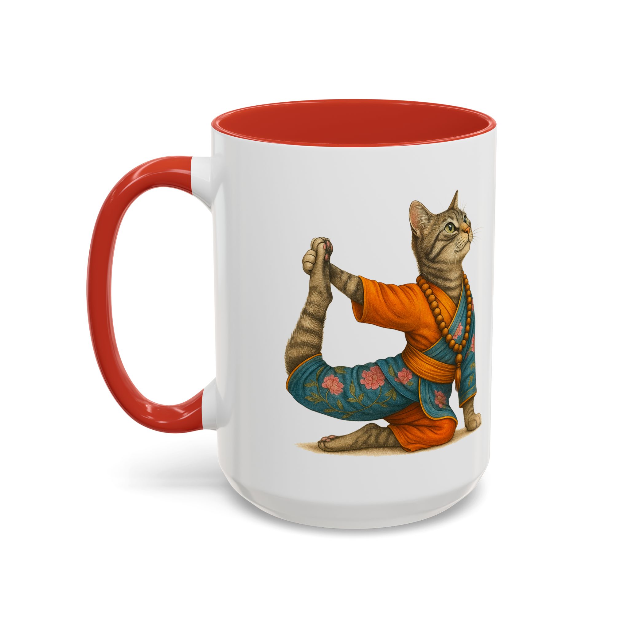Tea mug Cat lover coffee cup cool gift for her office Mug yoga accessory kitten meditation pet mindfulness print - Image 30