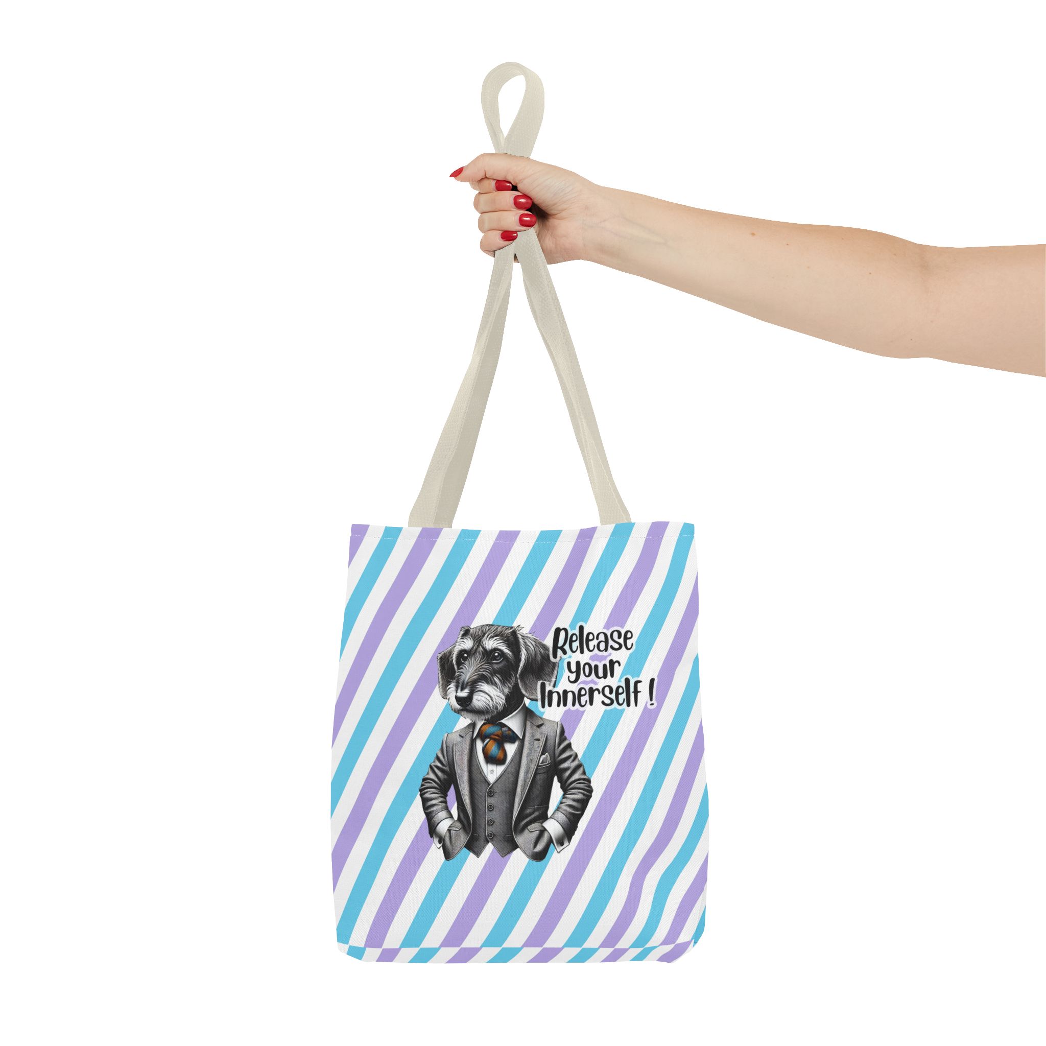 Canvas tote bag Funny tote bag Motivational vintage bag dog design cute tote bag for self confidence shoulder bag – Image 20