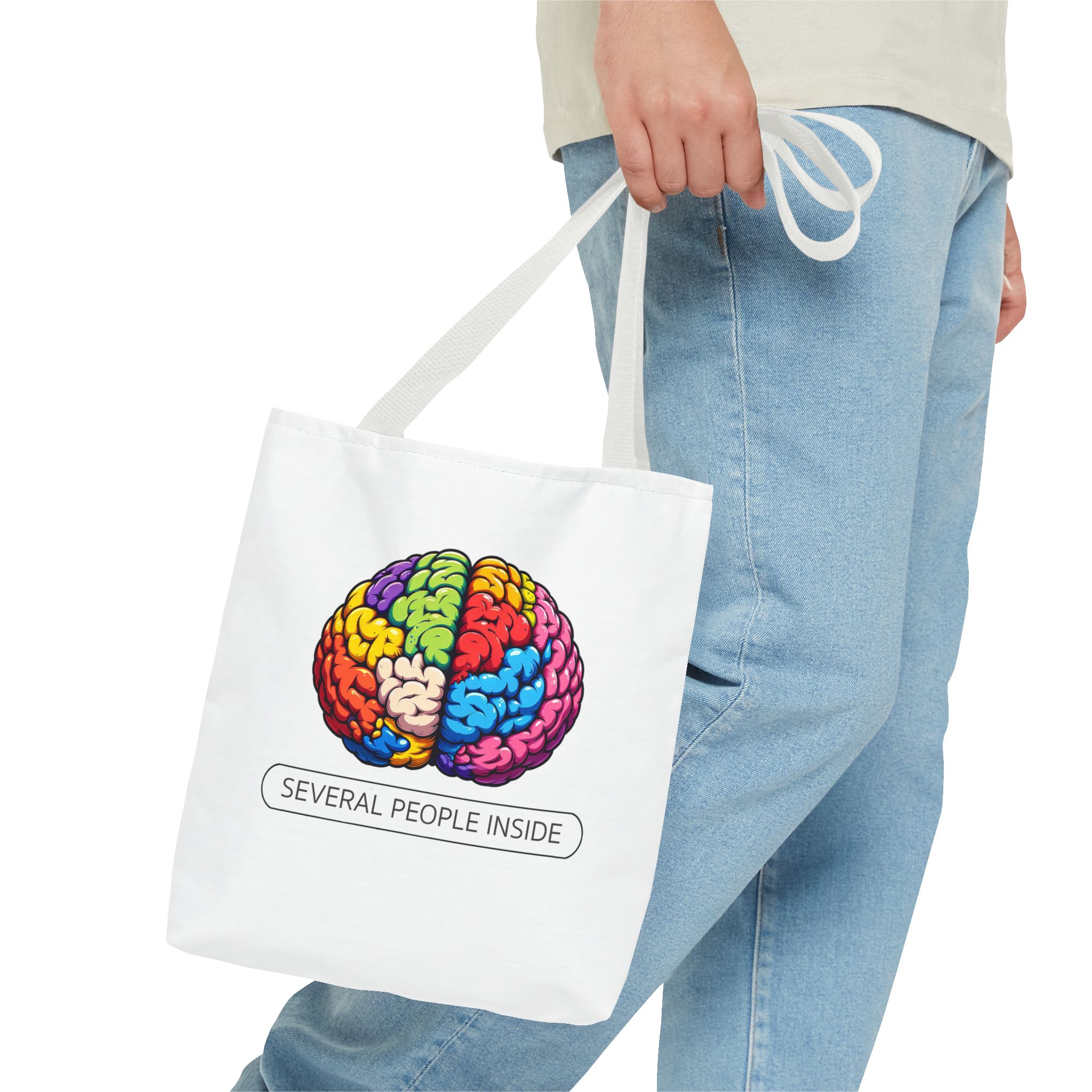 Satiric tote bag Brain canvas tote bag funny shoulder bag fun gift sarcastic cute tote bag boho purse cool handbag – Image 14