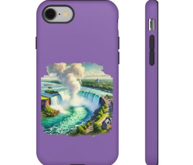 Purple Phone Case with Niagara Falls Design