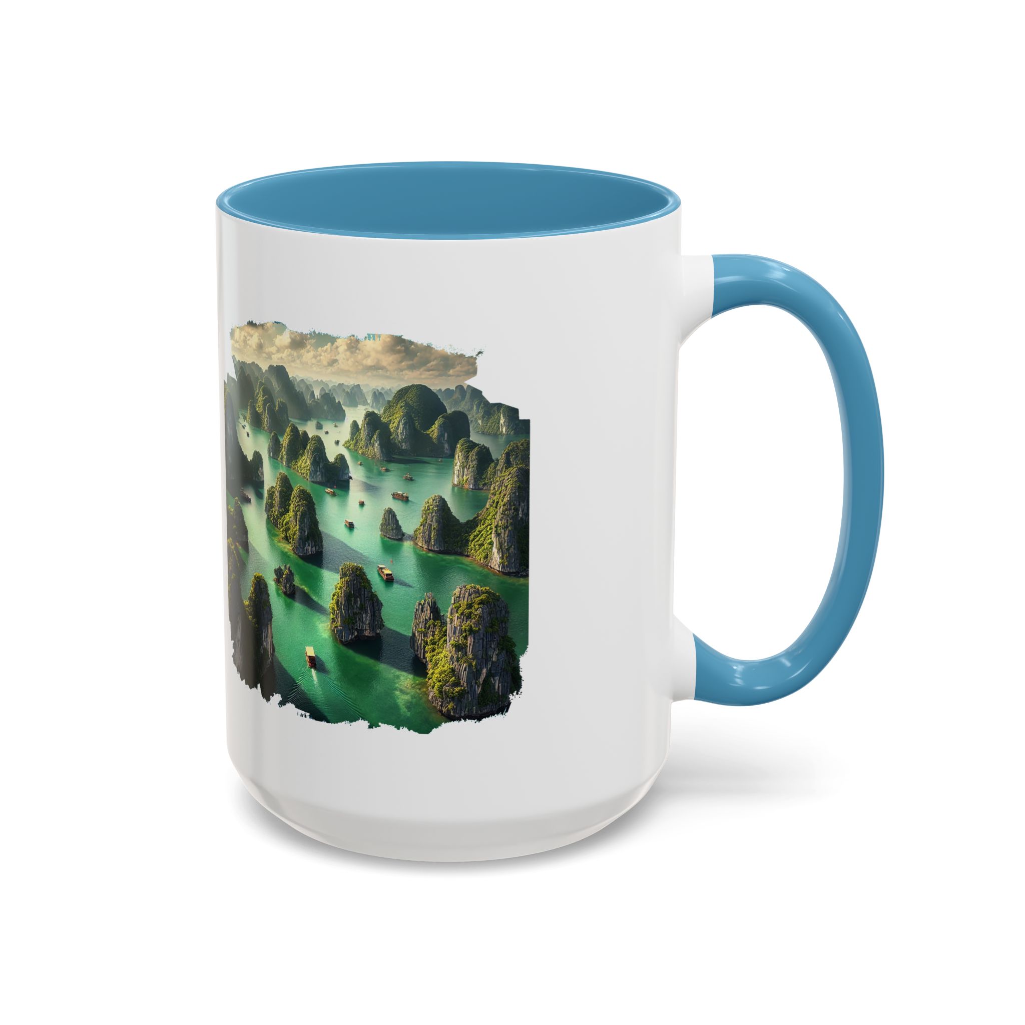 Boho mug landscape vietnam boho office mug ha long bay print nature cool gift coffee lover tea accessory unique cup – Image 41