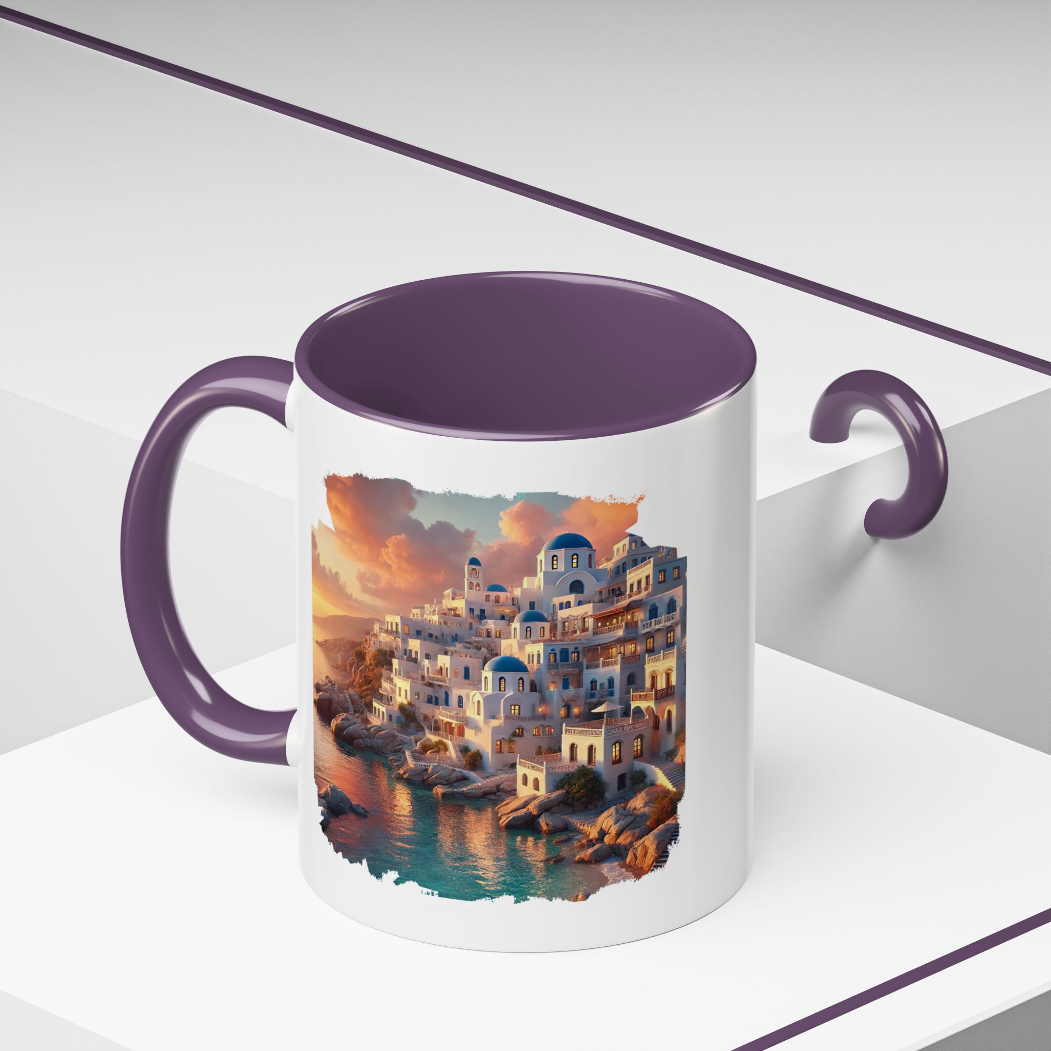 Office mug landscape Santorini caldera office mug nature print greece boho gift coffee cup tea accessory unique - Image 4