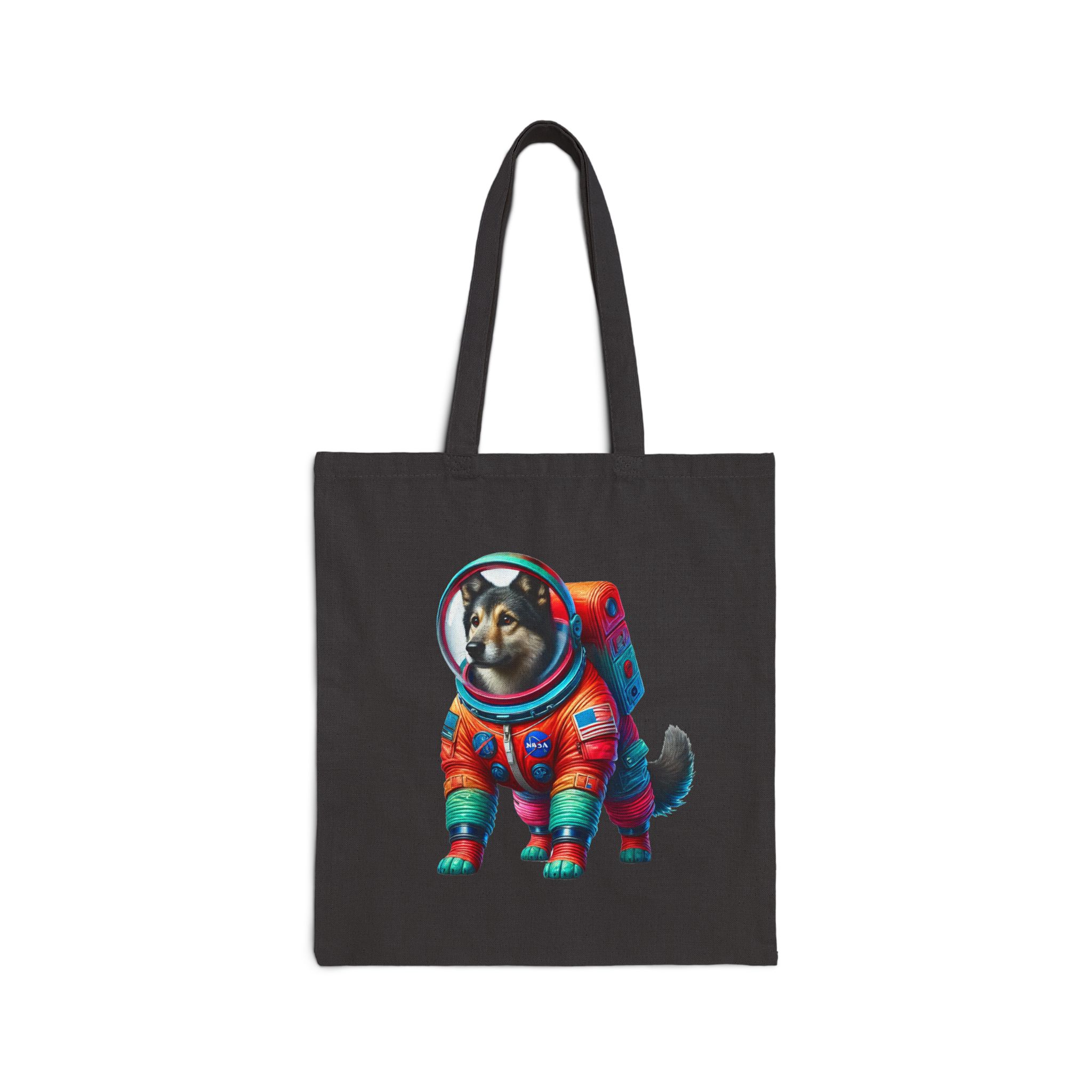 Funny canvas tote bag Dog Astronaut cute tote bag outerspace dog vintage gift shoulder bag pet lover handbag purse - Image 5
