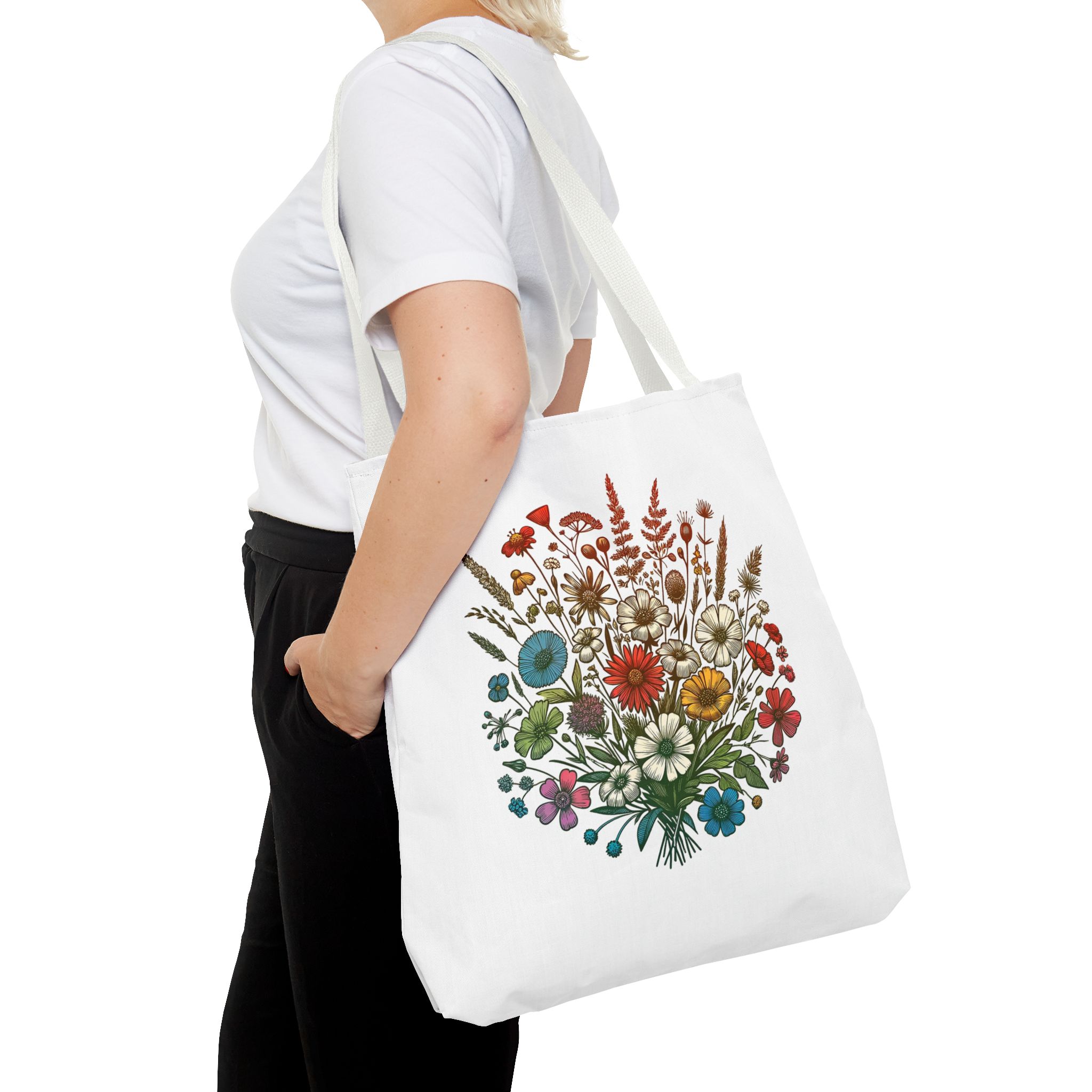 Flower tote bag – Boho Flower Tote bag – Floral purse tropical print - Image 18