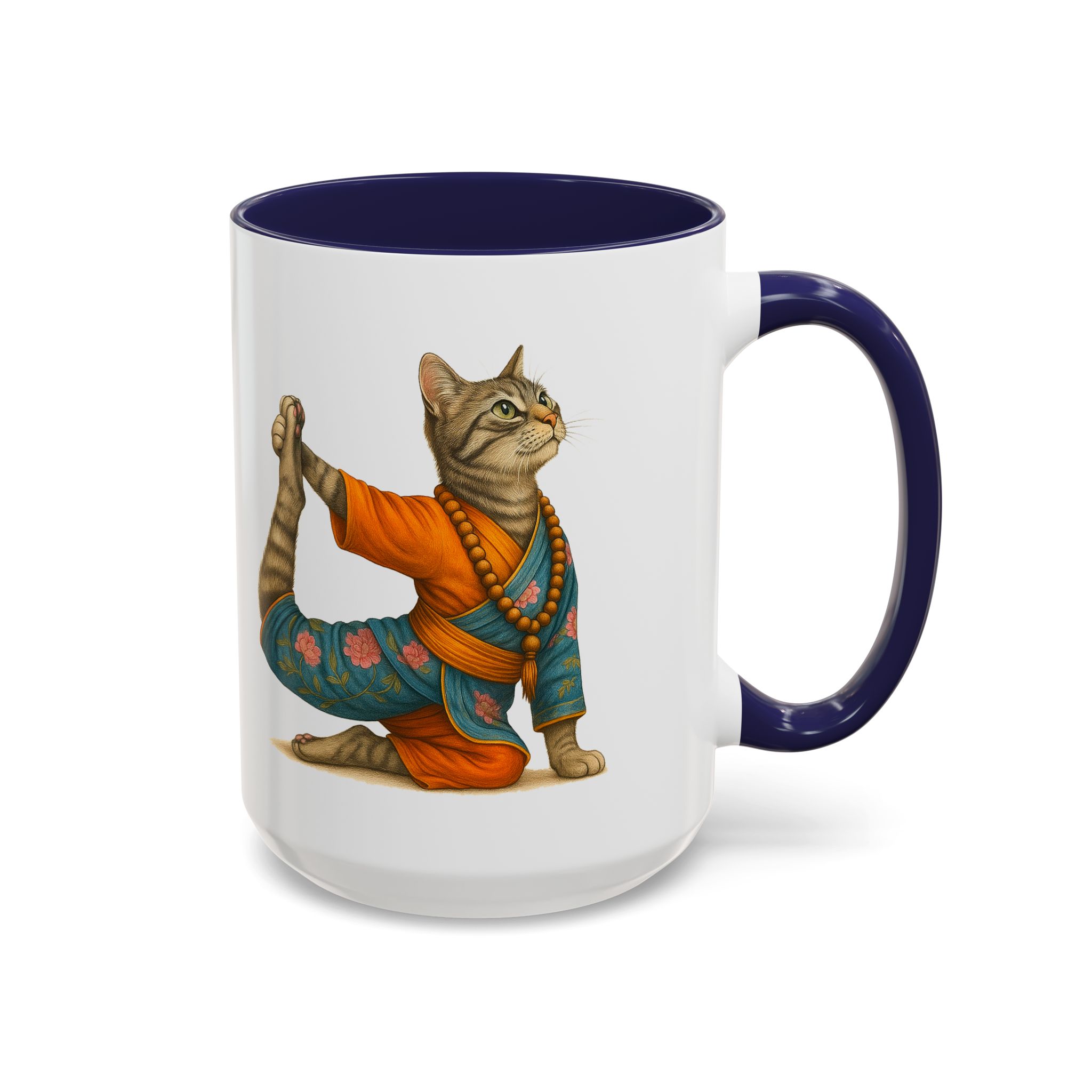 Tea mug Cat lover coffee cup cool gift for her office Mug yoga accessory kitten meditation pet mindfulness print - Image 21