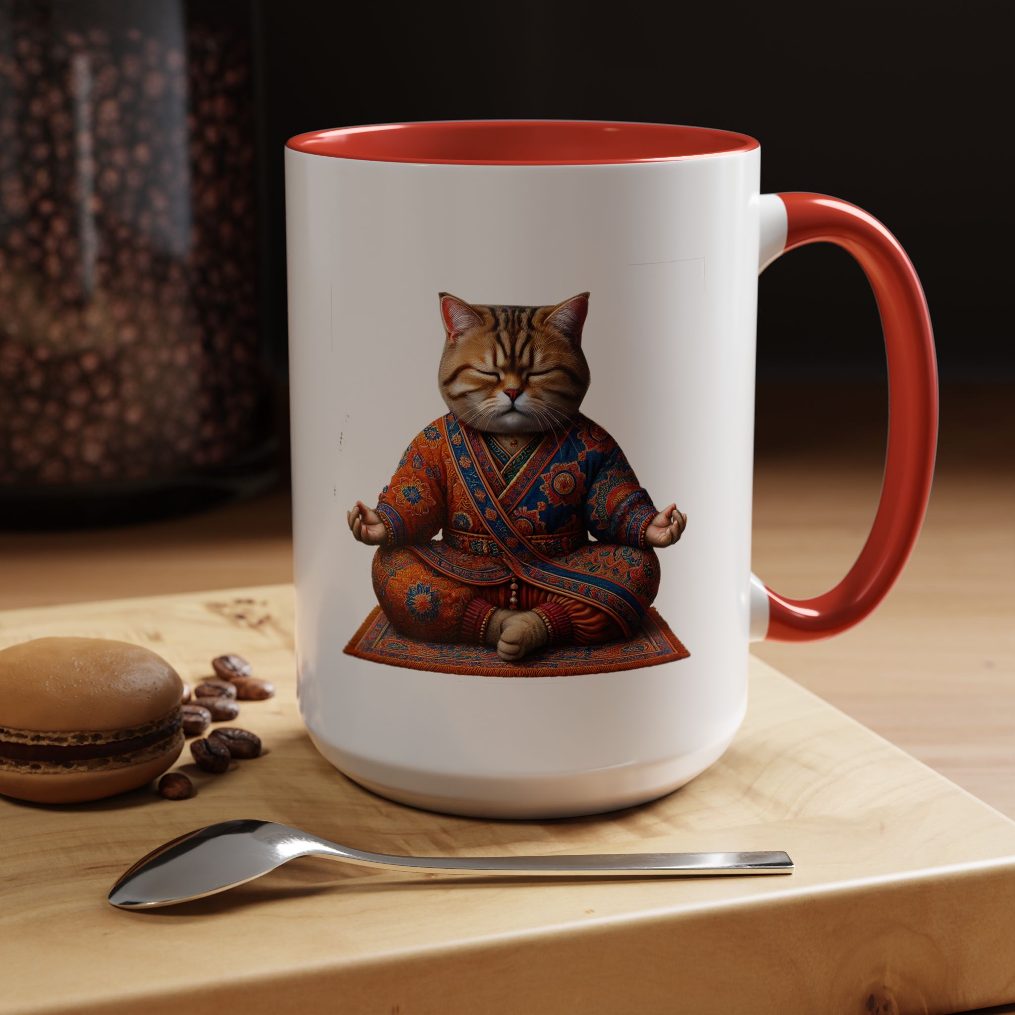 Office Mug cat lover yoga gift for mom Tea cup coffee Mug meditation accessory mindfulness pet design - Image 35