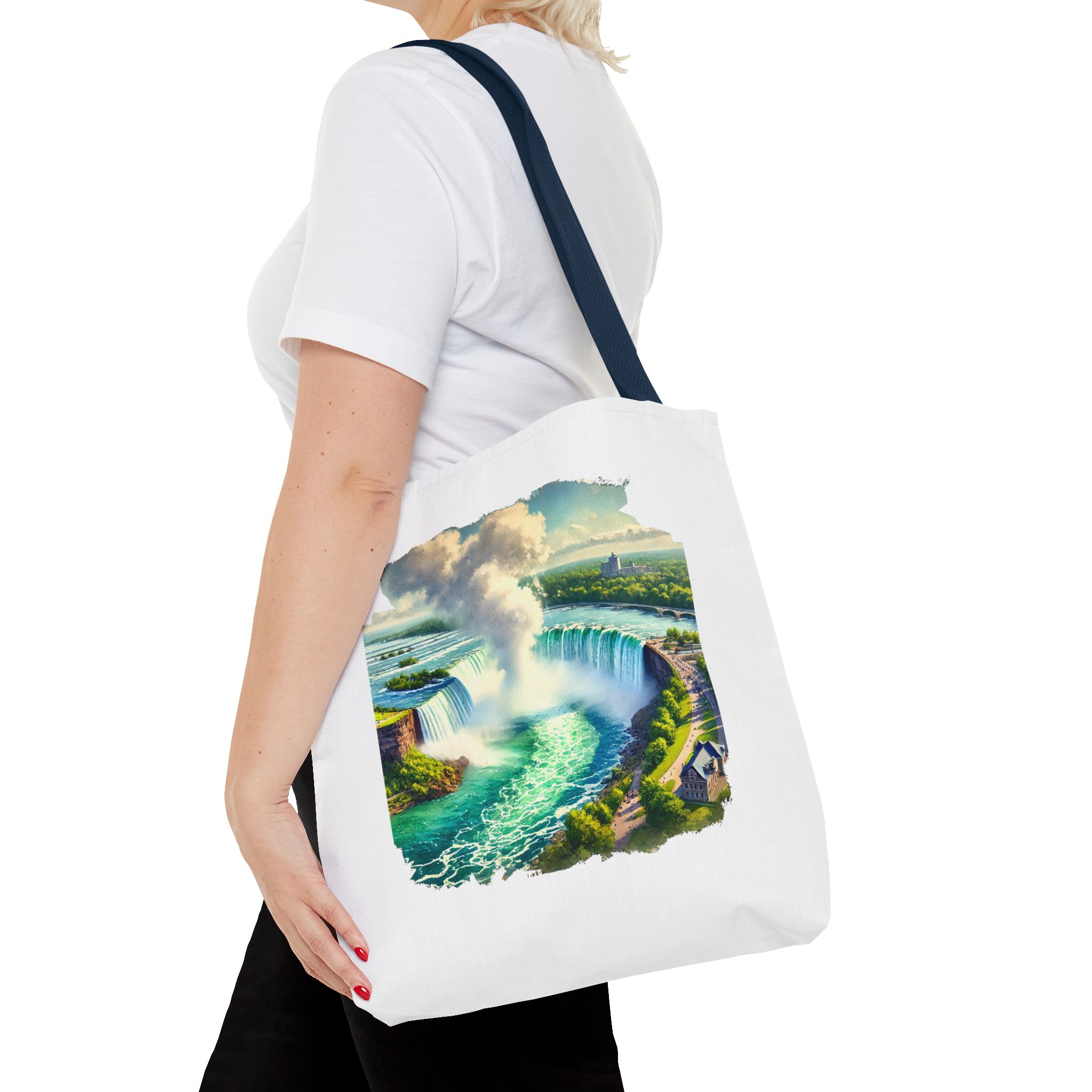 Canvas Tote bag Landscape niagara Bag vintage clothing gift nature purse unique Handbag – Image 28