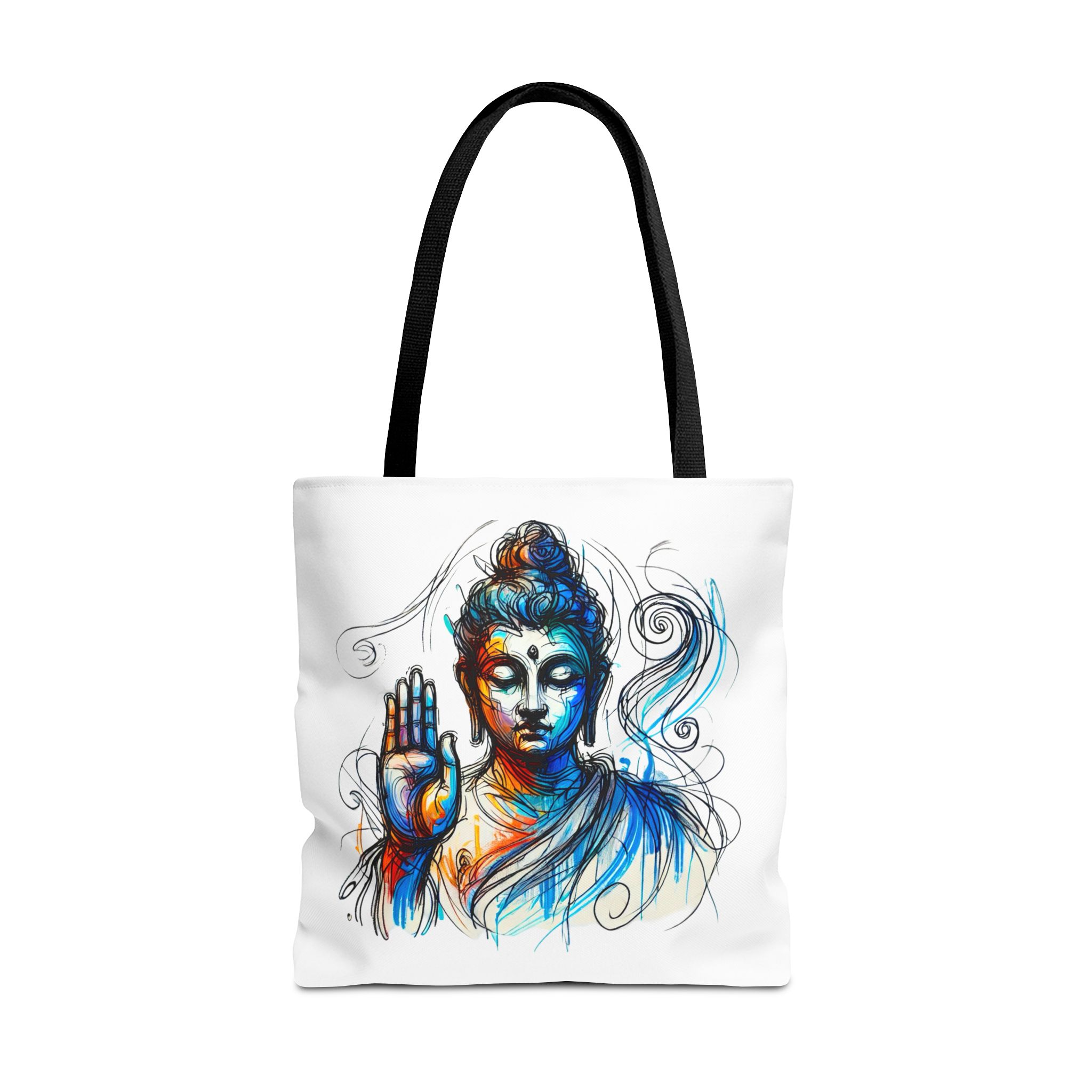 Canvas tote bag yoga bag vintage buddha shoulder bag Meditation handbag buddhism mindfulness - Image 5