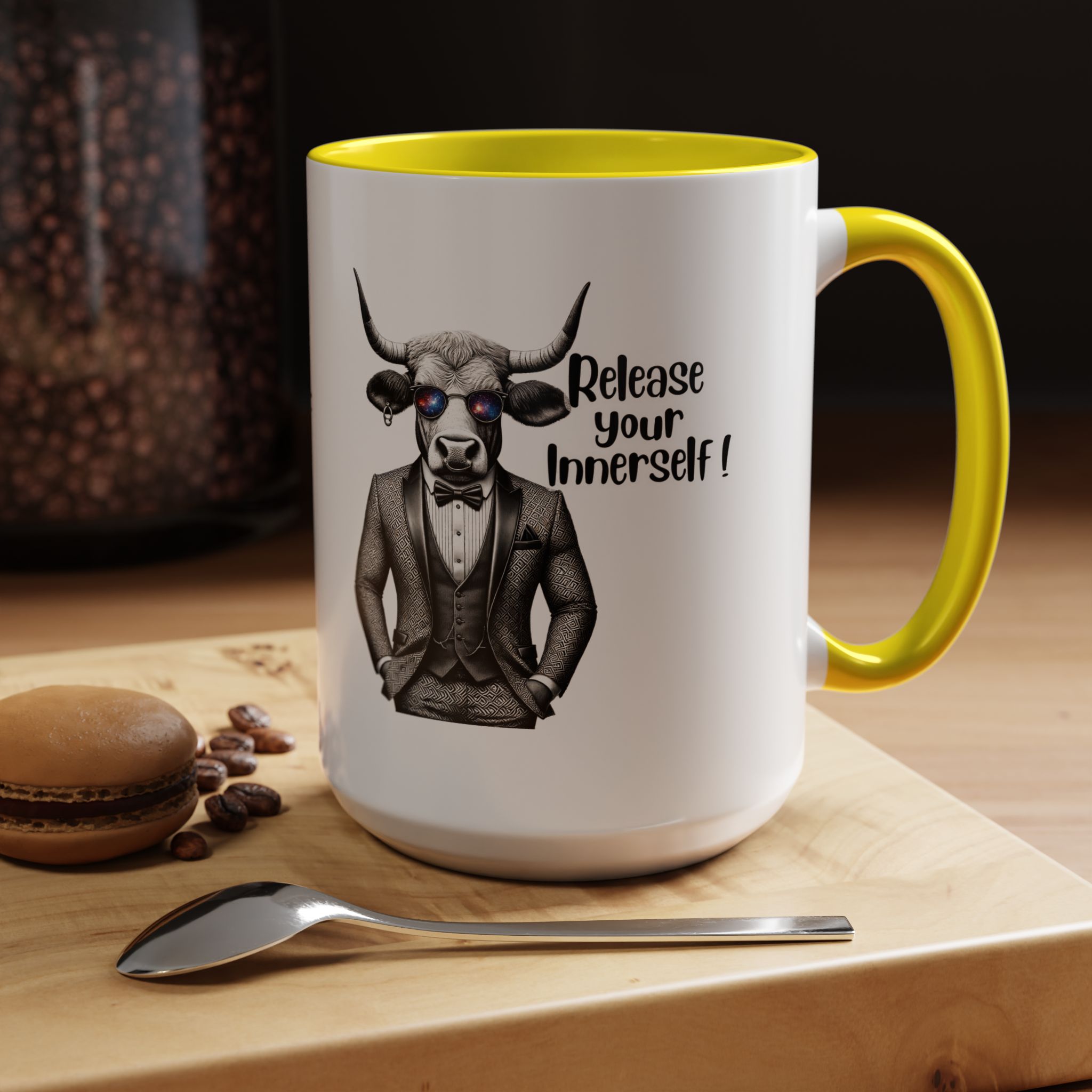 Coffee mug funny motivational gift for her cute cup tea lover cool boho mug office accessory self confidence design bull – Image 63