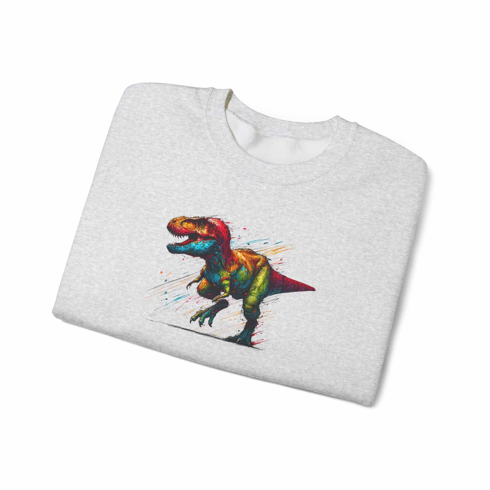 Jurassic sweatshirt – Dino sweatshirt – Triceratops sweater dinosaur print - Image 5