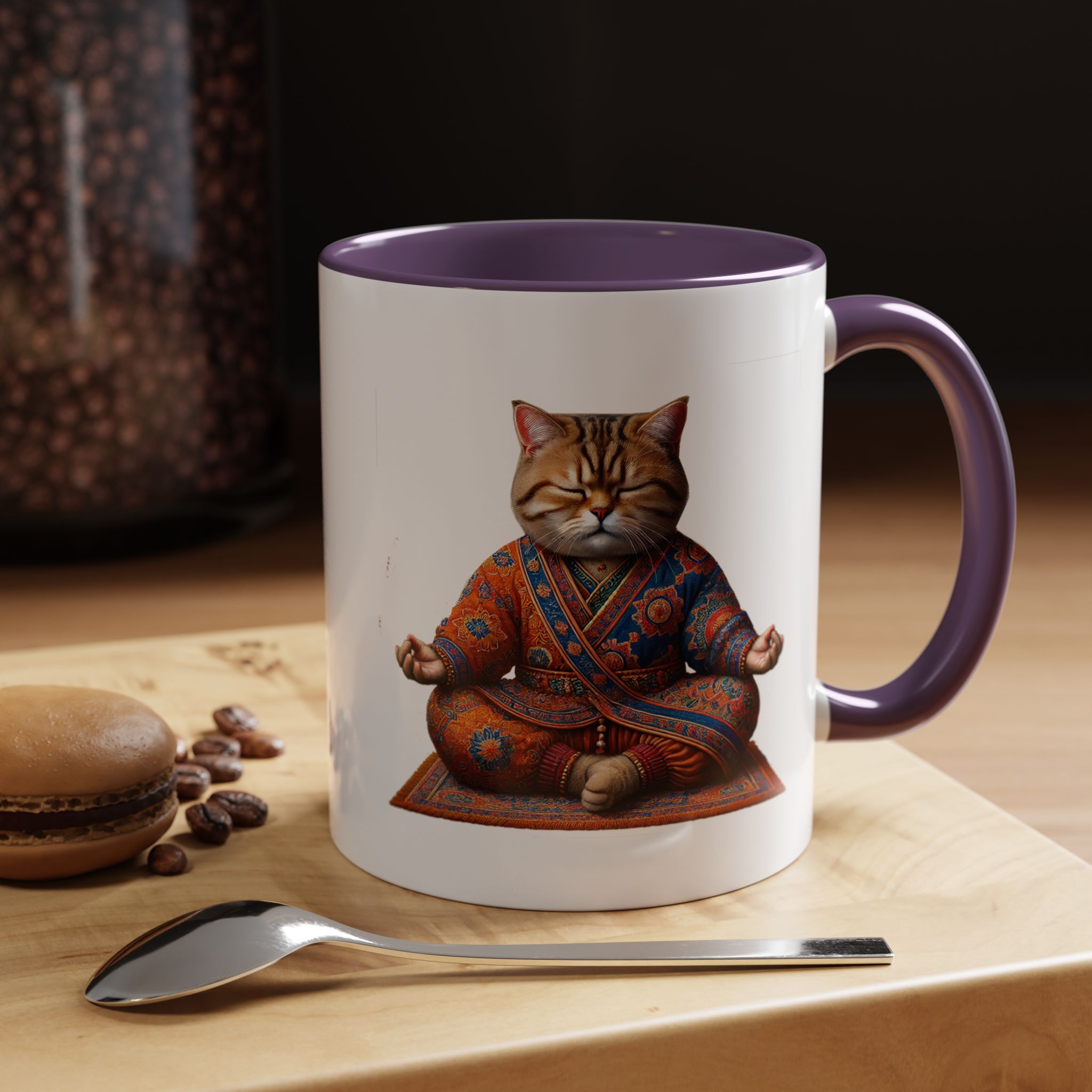 Office Mug cat lover yoga gift for mom Tea cup coffee Mug meditation accessory mindfulness pet design - Image 47