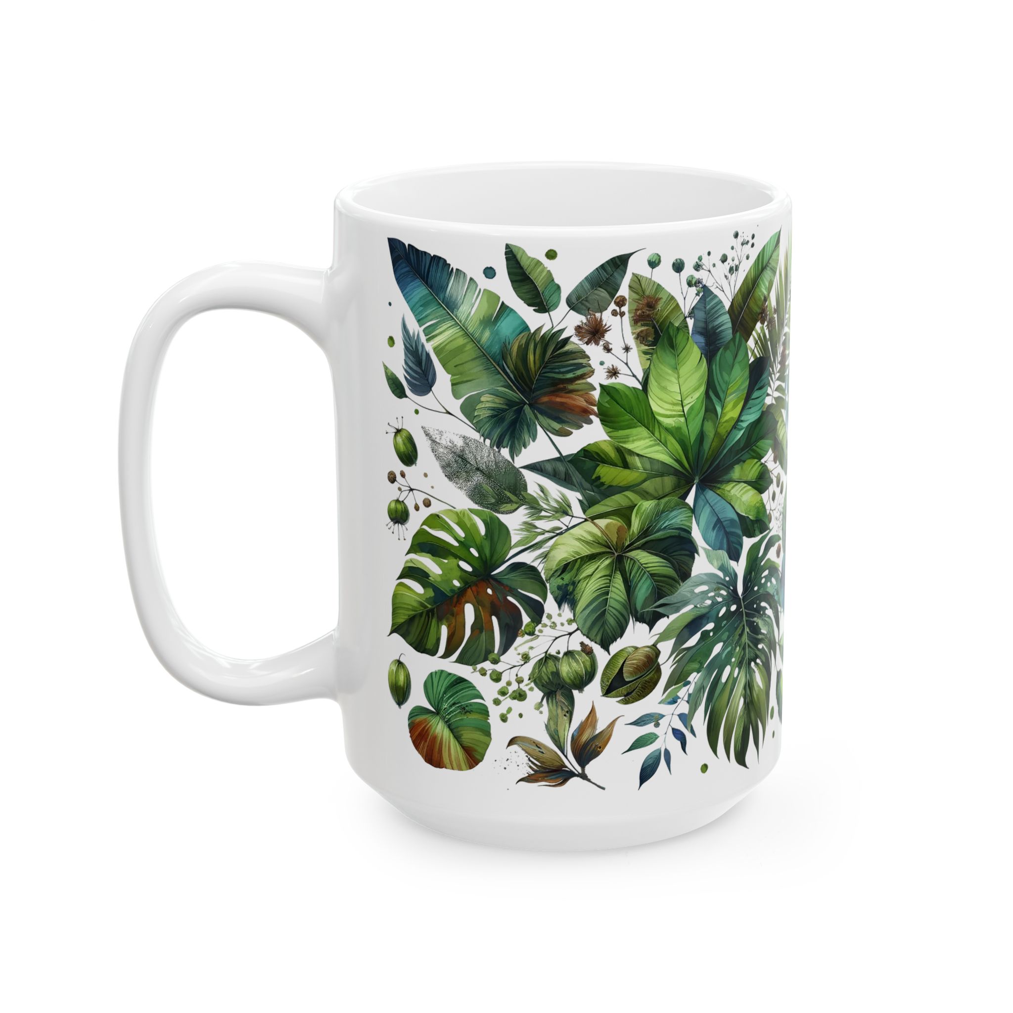 Tea cup Nature cute mug office coffee lover gift for her cool accessory unique mug boho design – Image 5