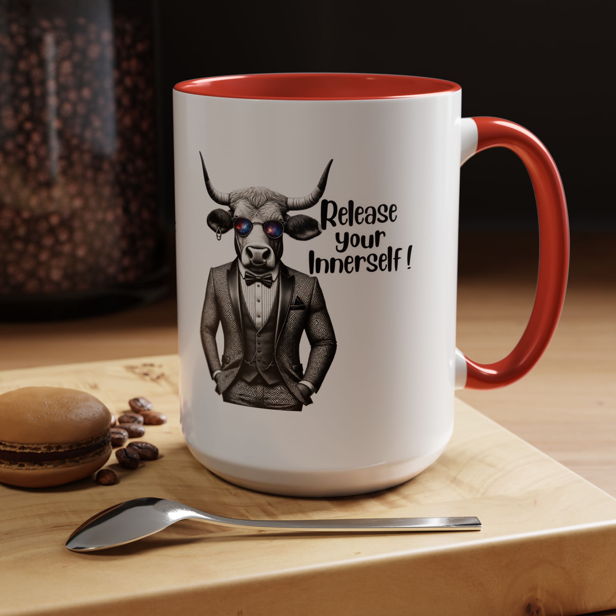 Coffee mug funny motivational gift for her cute cup tea lover cool boho mug office accessory self confidence design bull – Image 31