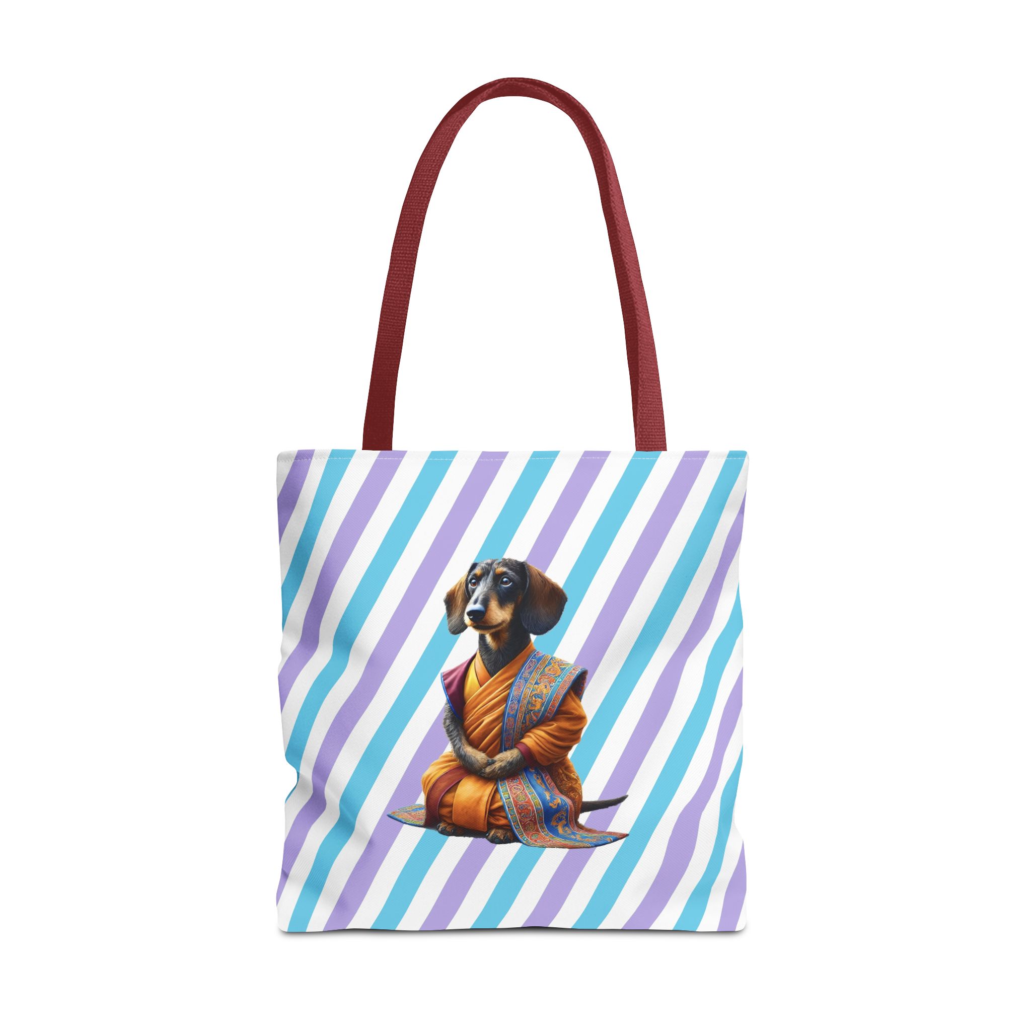 Meditation canvas tote bag Dog cute tote bag mindfulness design Dog funny gift colourful shoulder bag puppy purse - Image 11