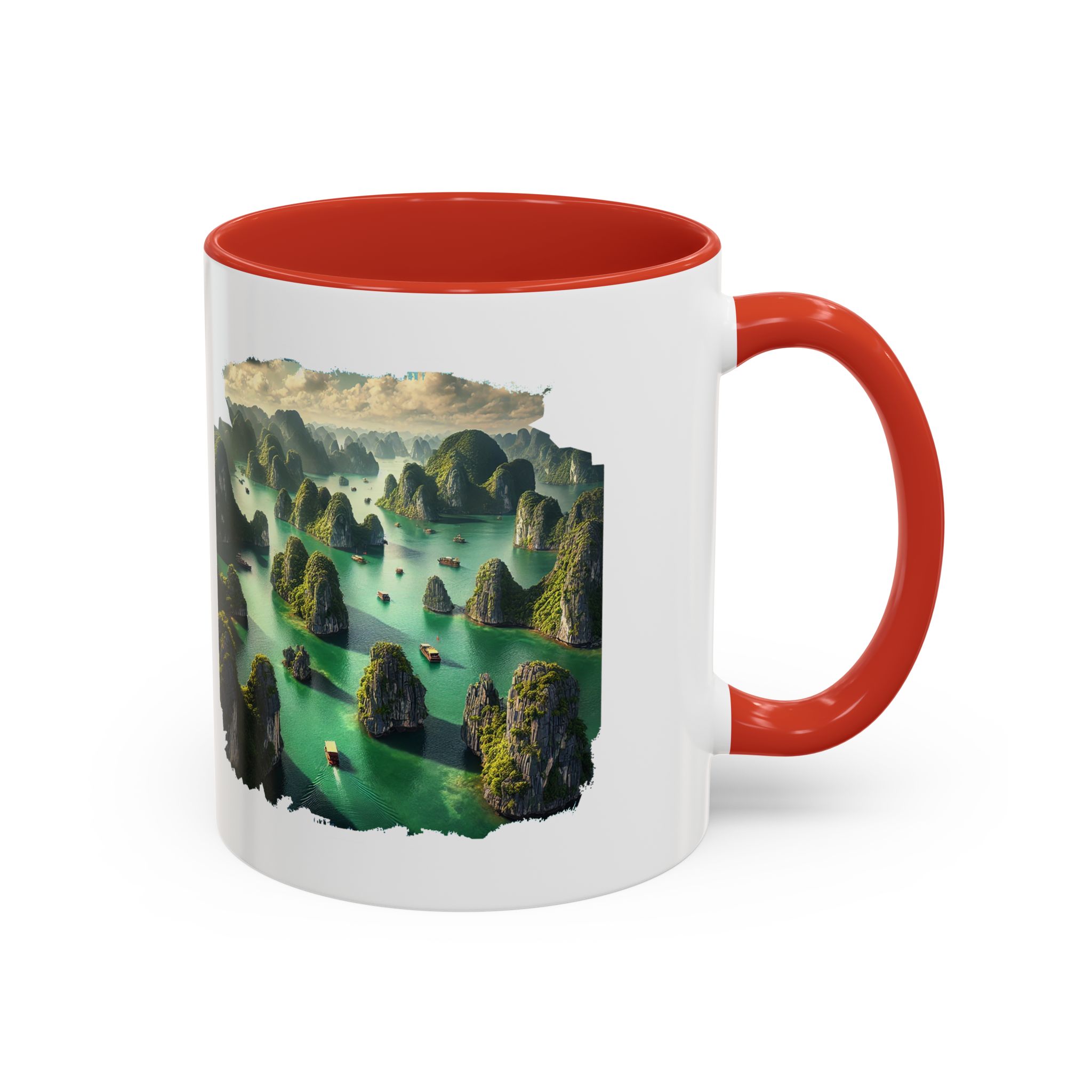 Boho mug landscape vietnam boho office mug ha long bay print nature cool gift coffee lover tea accessory unique cup – Image 17
