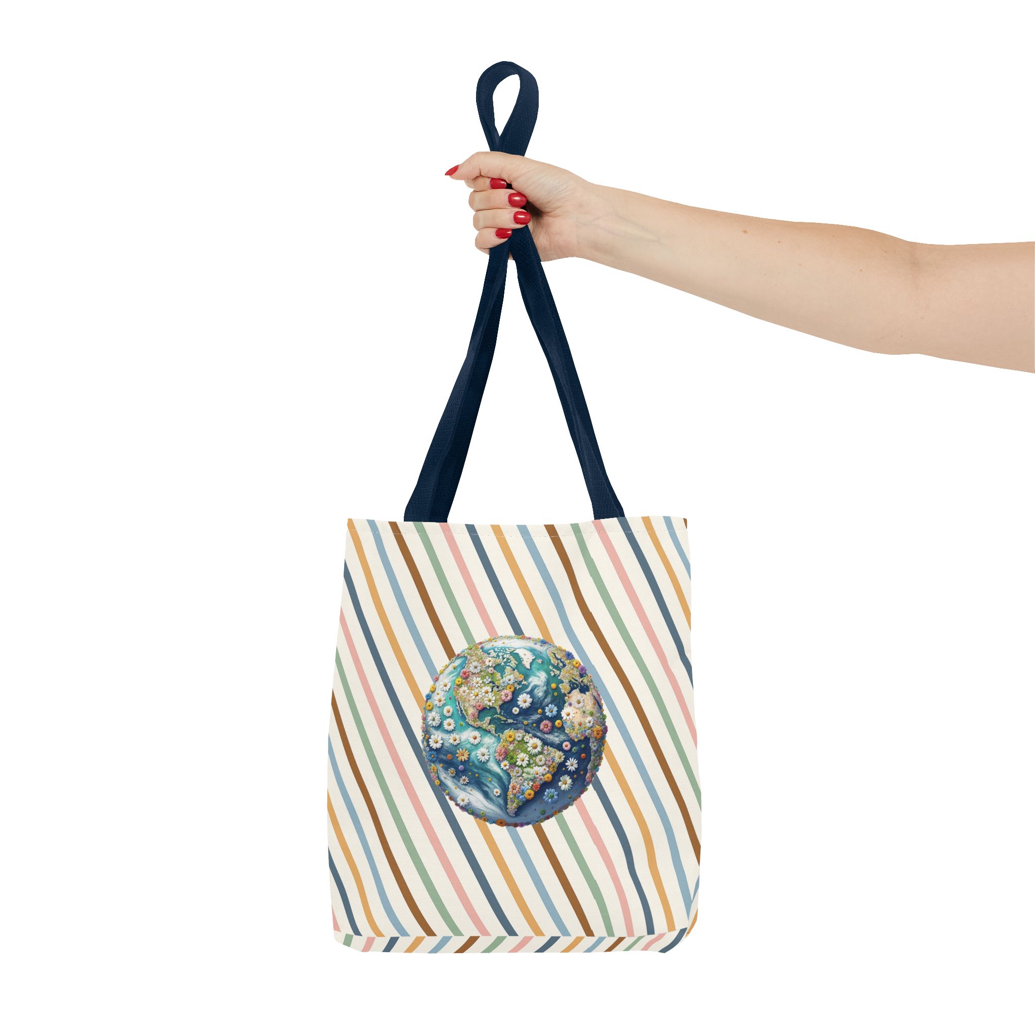 Floral Planet canvas tote bag ecology cute tote bag vintage bag perfect for nature lovers and shoulder bag gift for her - Image 26