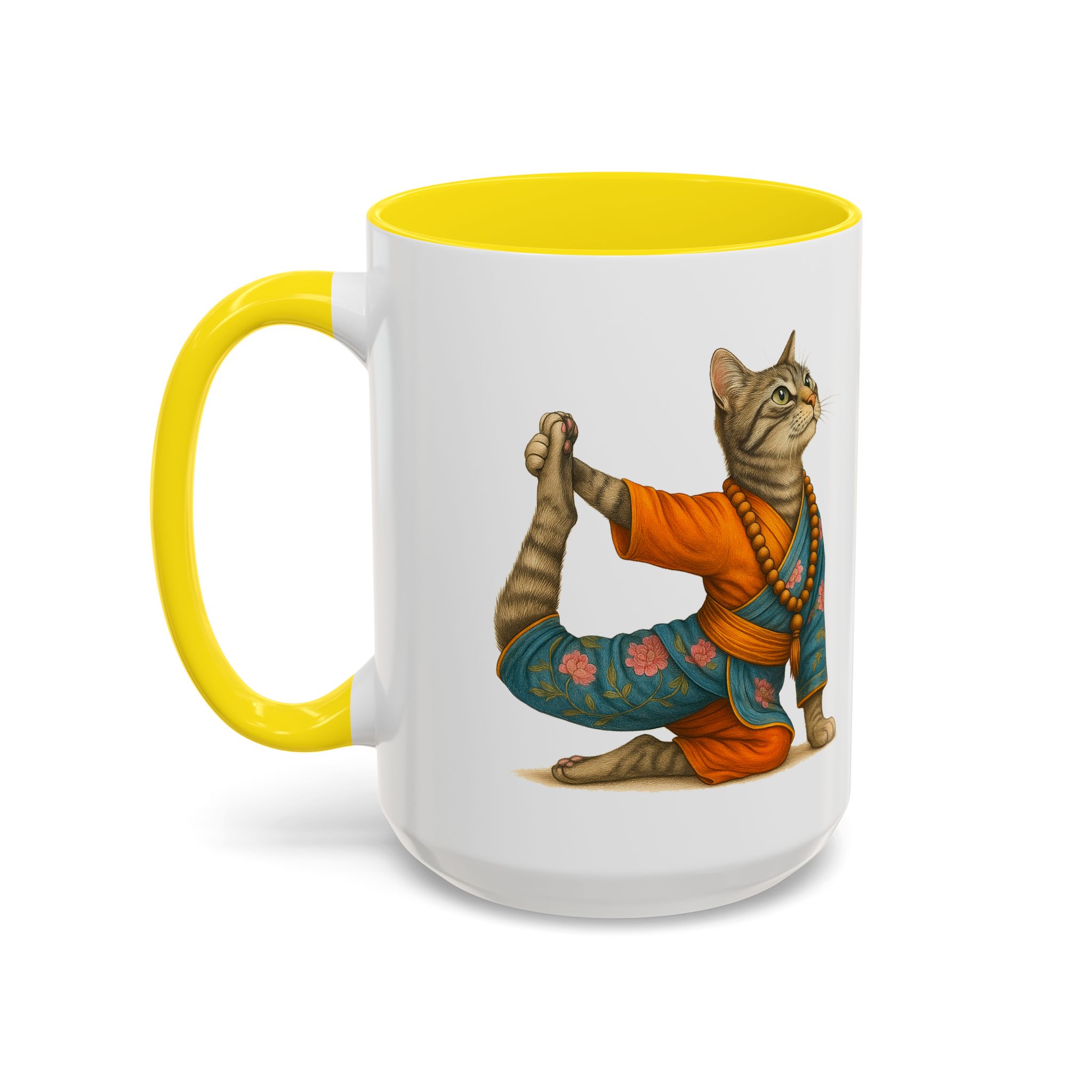 Tea mug Cat lover coffee cup cool gift for her office Mug yoga accessory kitten meditation pet mindfulness print - Image 62
