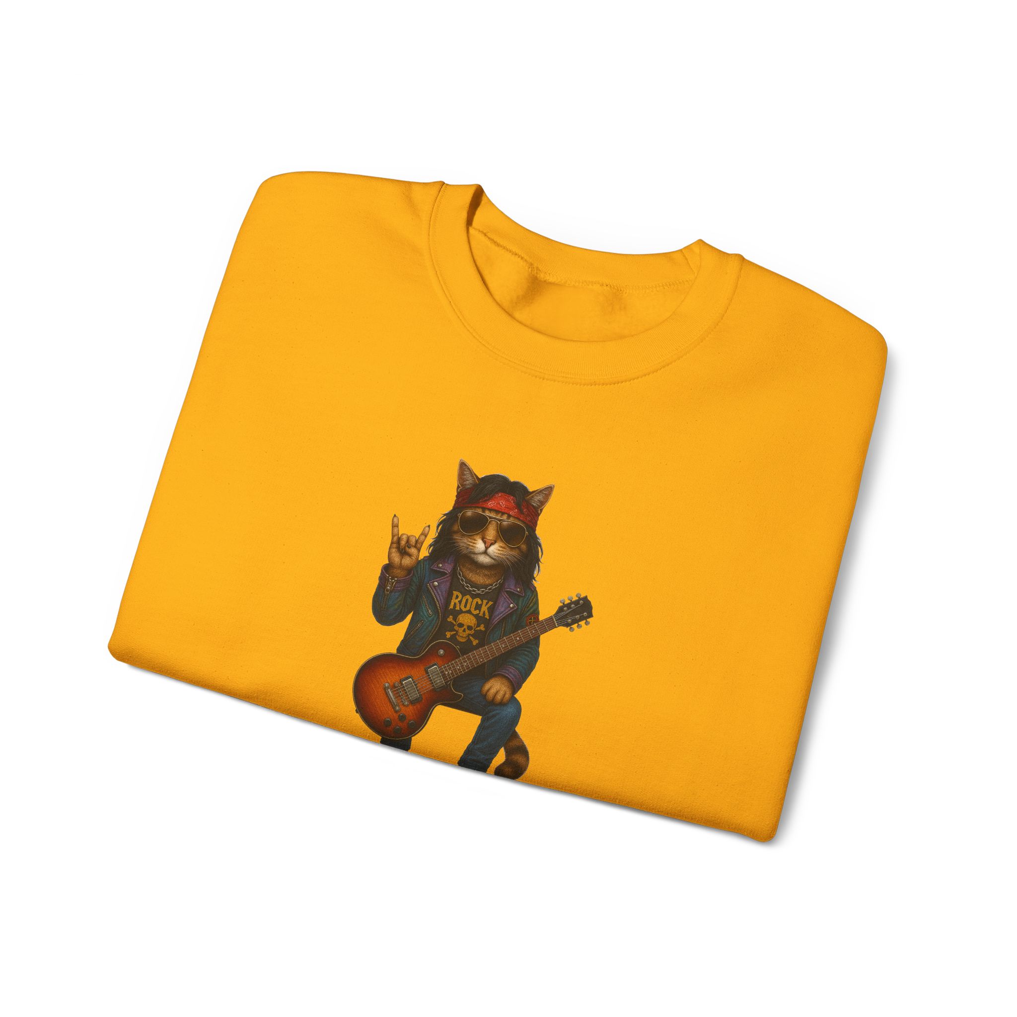 Cat Graphic sweater Rock vintage sweatshirt rockstar cat comfy clothing kitten vintage outfit pet lovers - Image 13