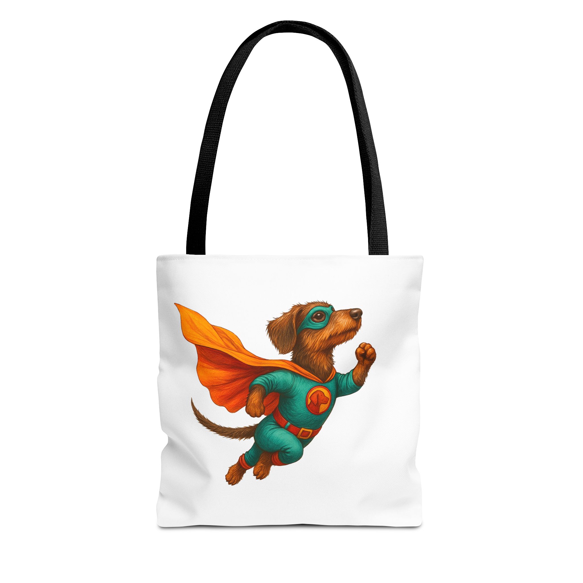 Fun Dachshund canva tote bag superhero Dog cute tote bag pet lover shoulder bag ethical cotton