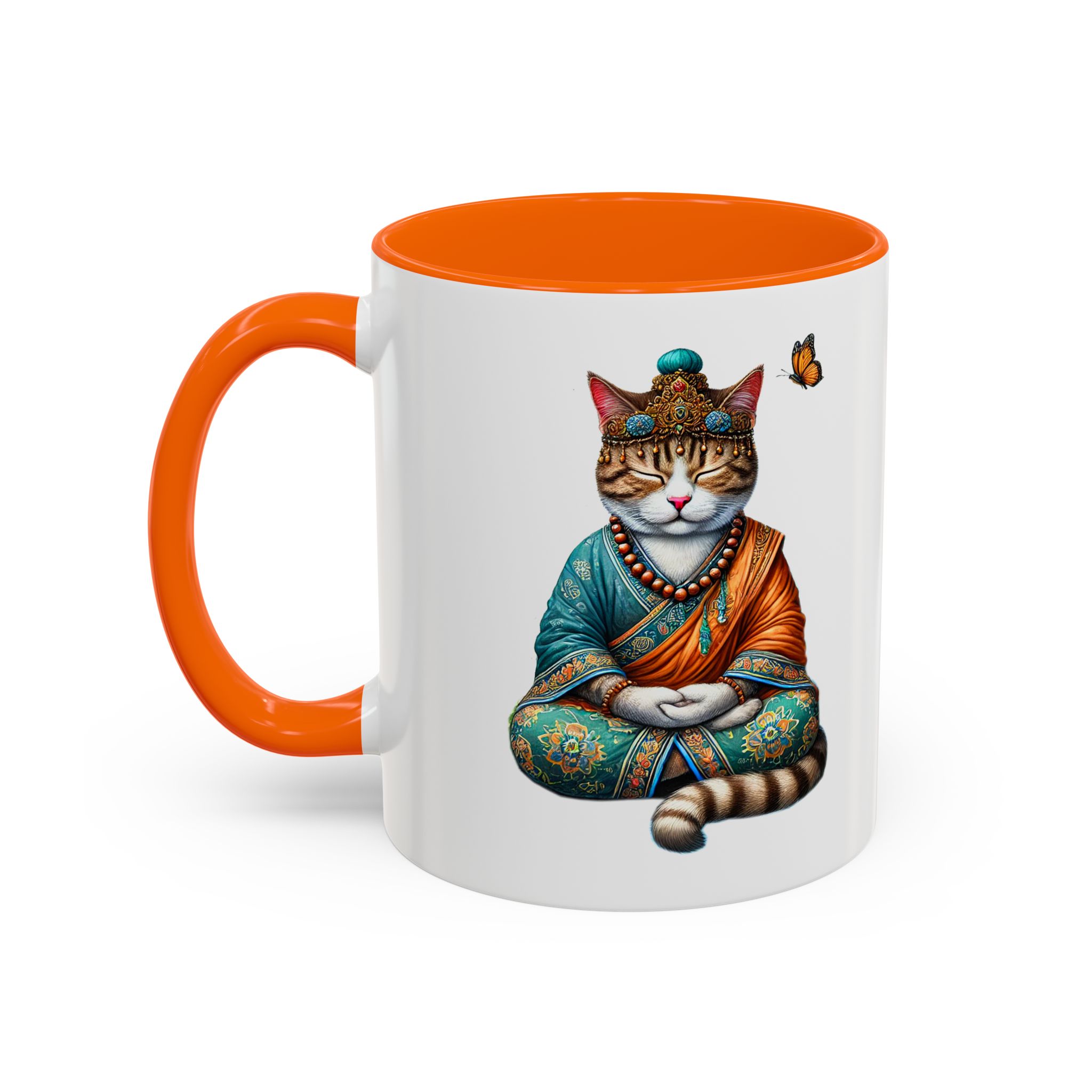 Coffee Mug meditation unique Mug cat lover tea cup yoga gift for her mindfulness accessory pet design – Image 42
