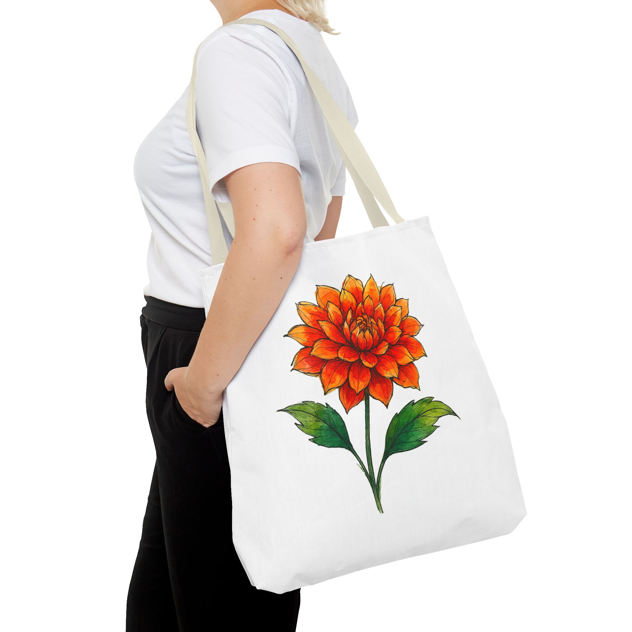 Wildflower canvas tote bag vintage cute tote bag nature shoulder bag Floral cute tote bag nature print shoulder bag flower lover – Image 24