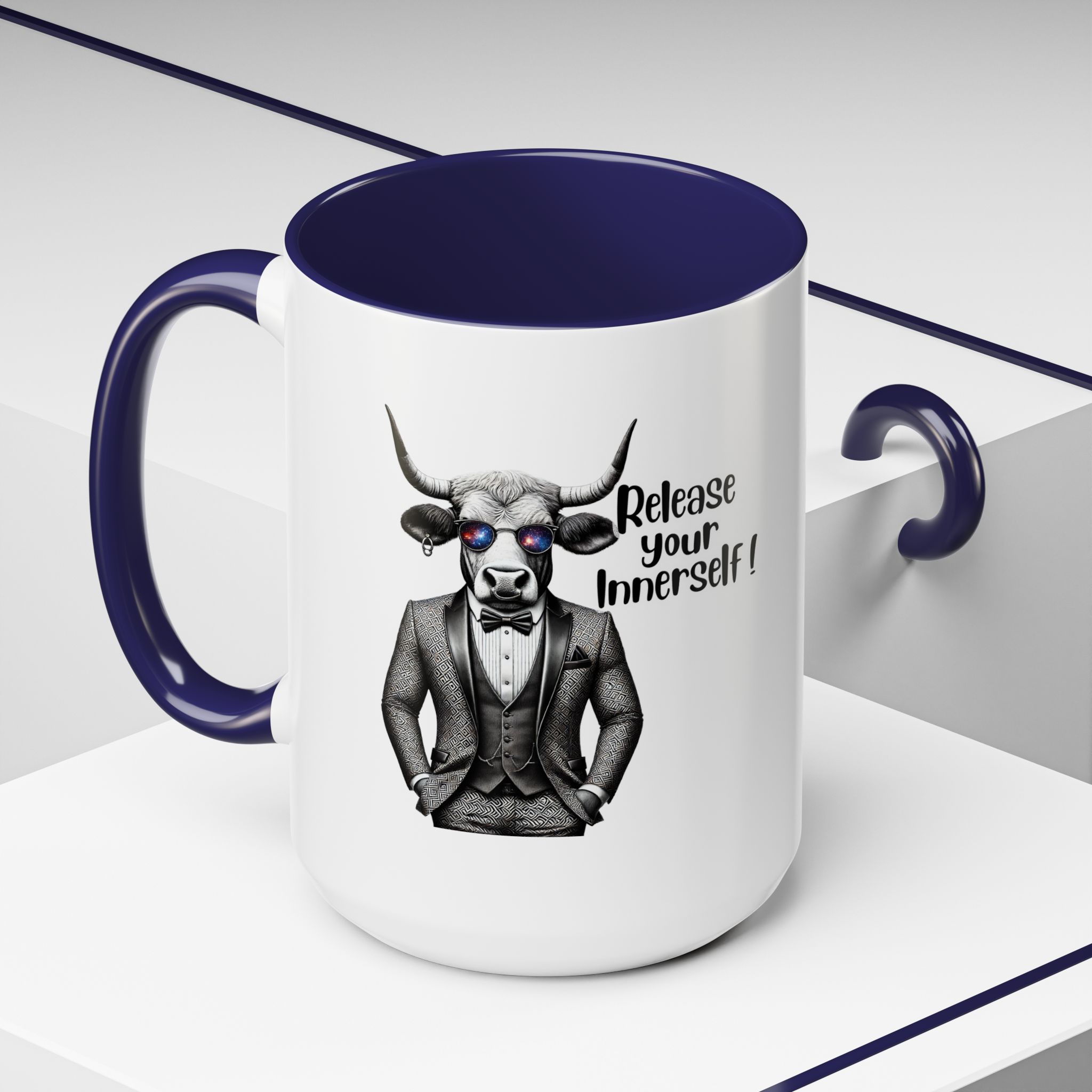 Coffee mug funny motivational gift for her cute cup tea lover cool boho mug office accessory self confidence design bull – Image 24