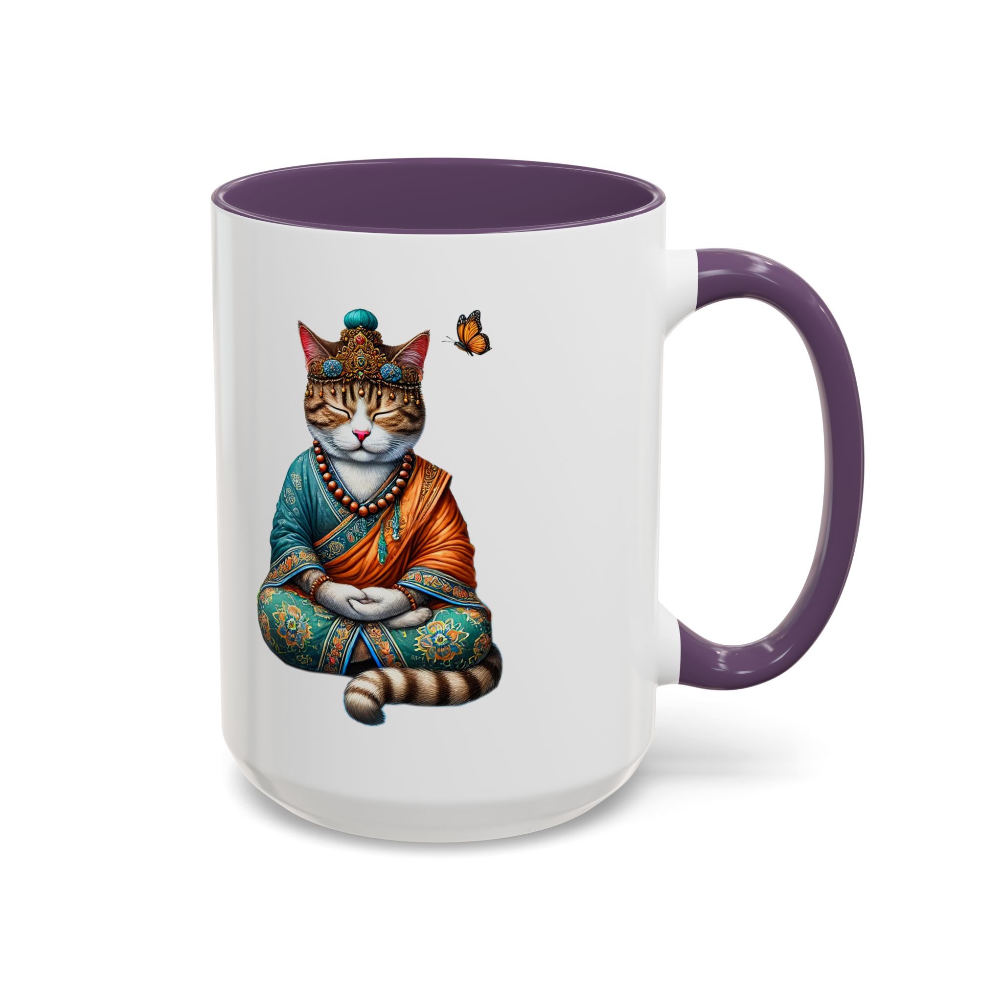Coffee Mug meditation unique Mug cat lover tea cup yoga gift for her mindfulness accessory pet design – Image 57
