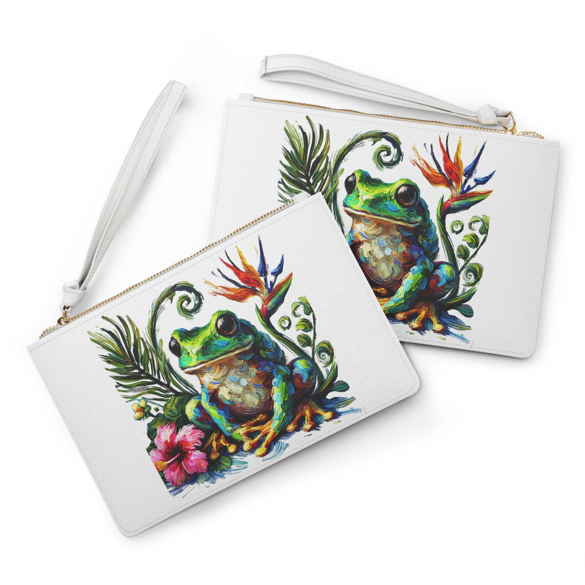 clutch bag jungle nature Bag boho clothing gift frog tropical visuals purse Handbag cool evening bag retro – Image 2