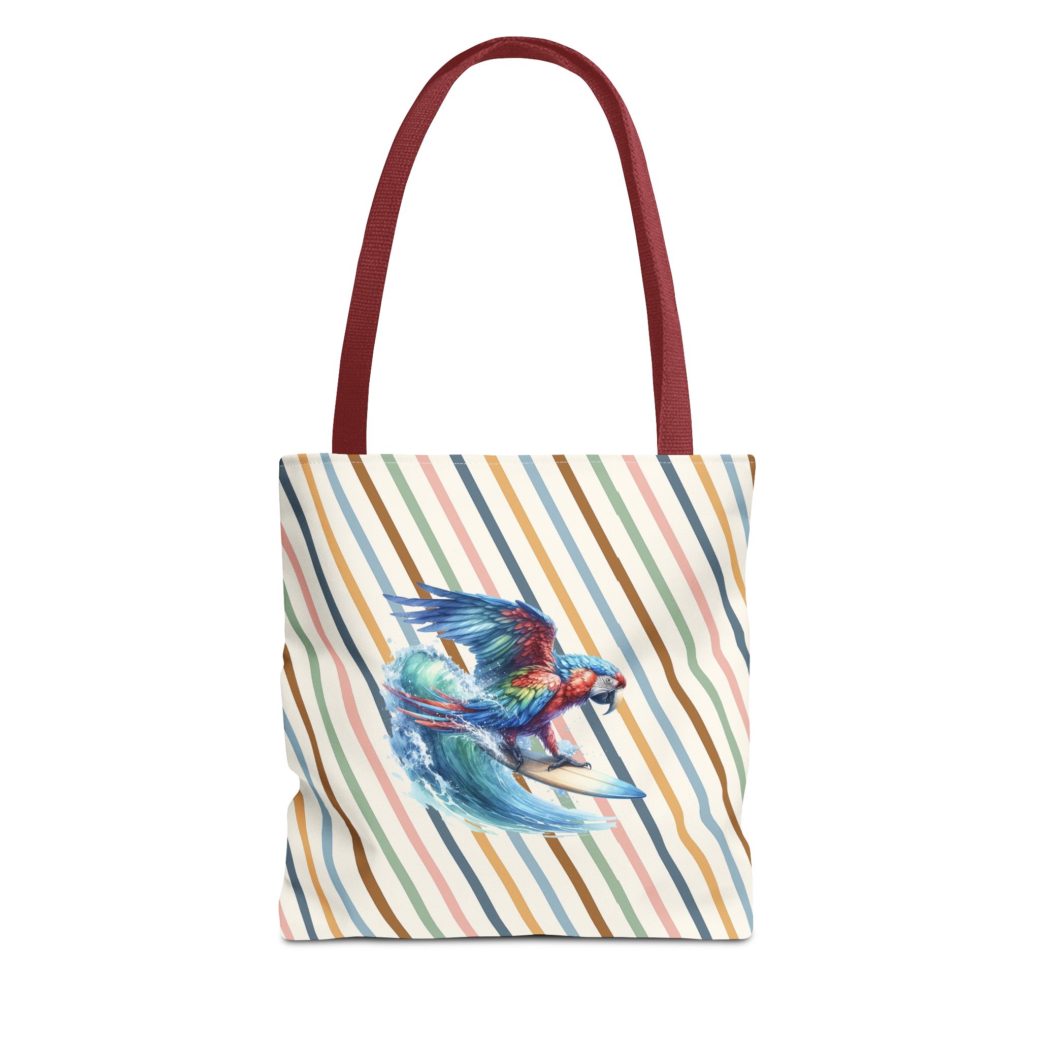 Parrot funny tote bag surf cute tote bag boho Bird surfer canvas tote bag gift for her free spirit shoulder bag cool handbag – Image 7