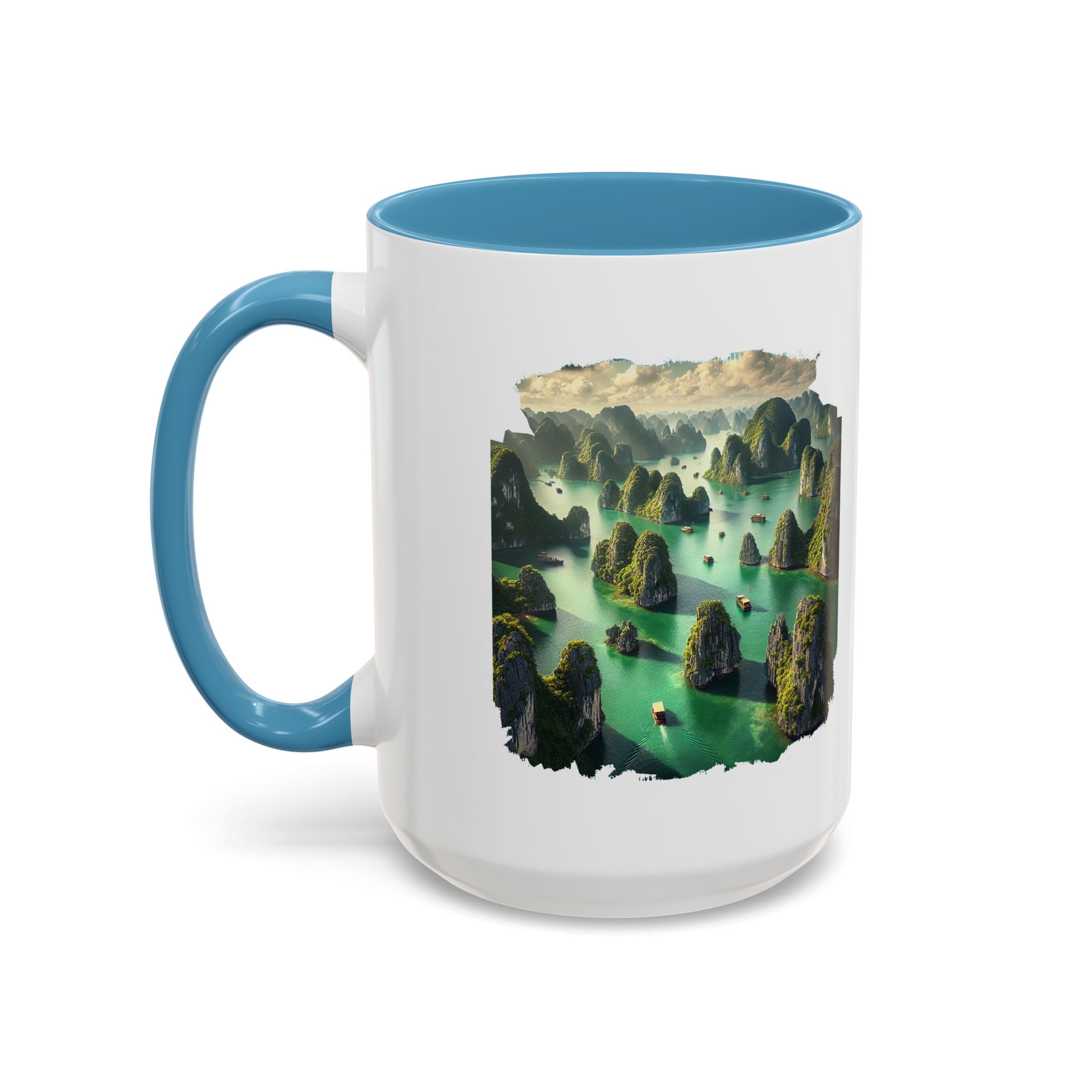 Boho mug landscape vietnam boho office mug ha long bay print nature cool gift coffee lover tea accessory unique cup – Image 42