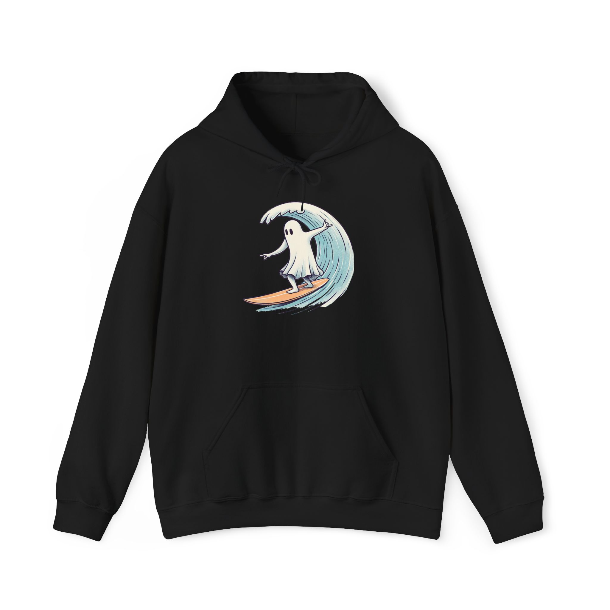 Surf Ghost Hoodie – Beach sweatshirt – Boho Ghost Hoodie surf print ghost - Image 8
