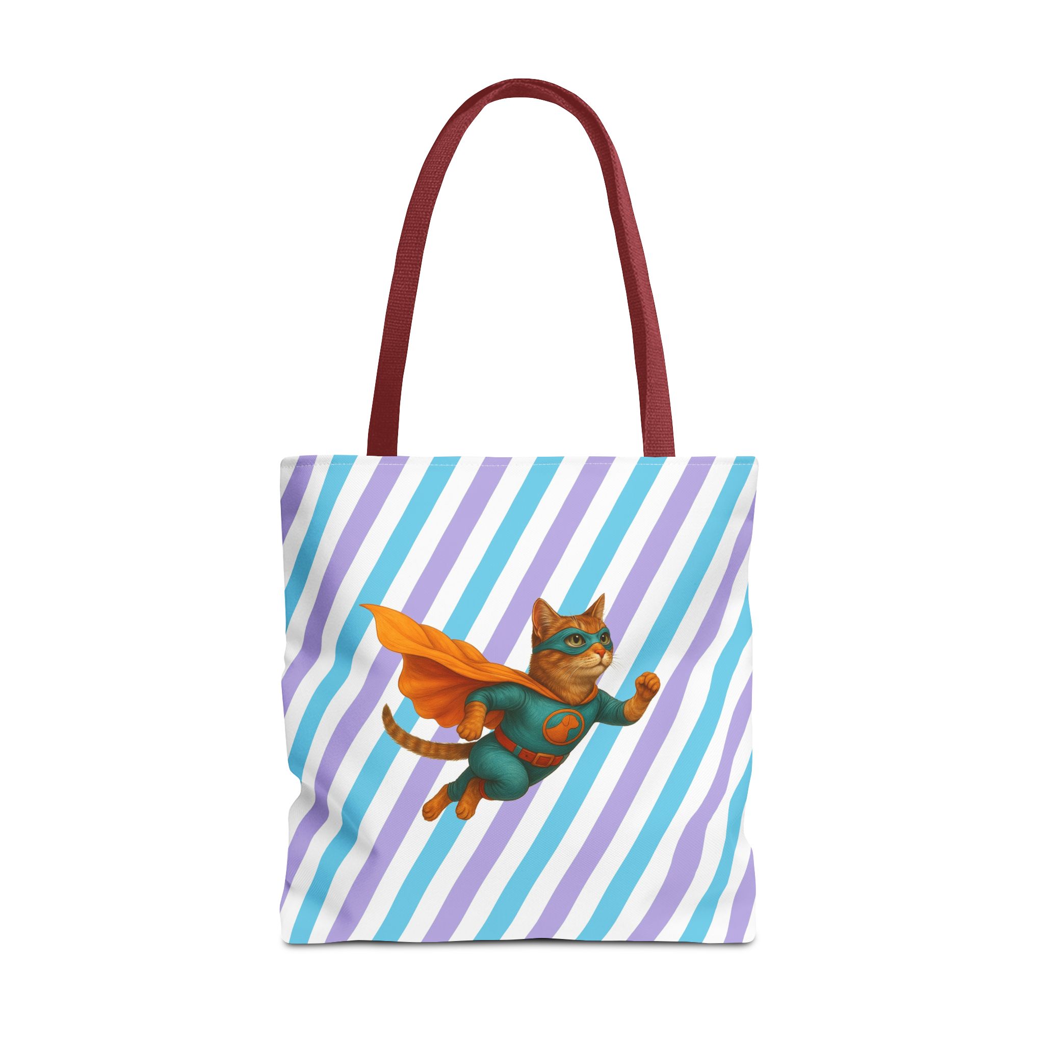 superhero tote bag cat canvas tote bag funny handbag fantasy purse kitten lover cool cat shoulder bag – Image 11